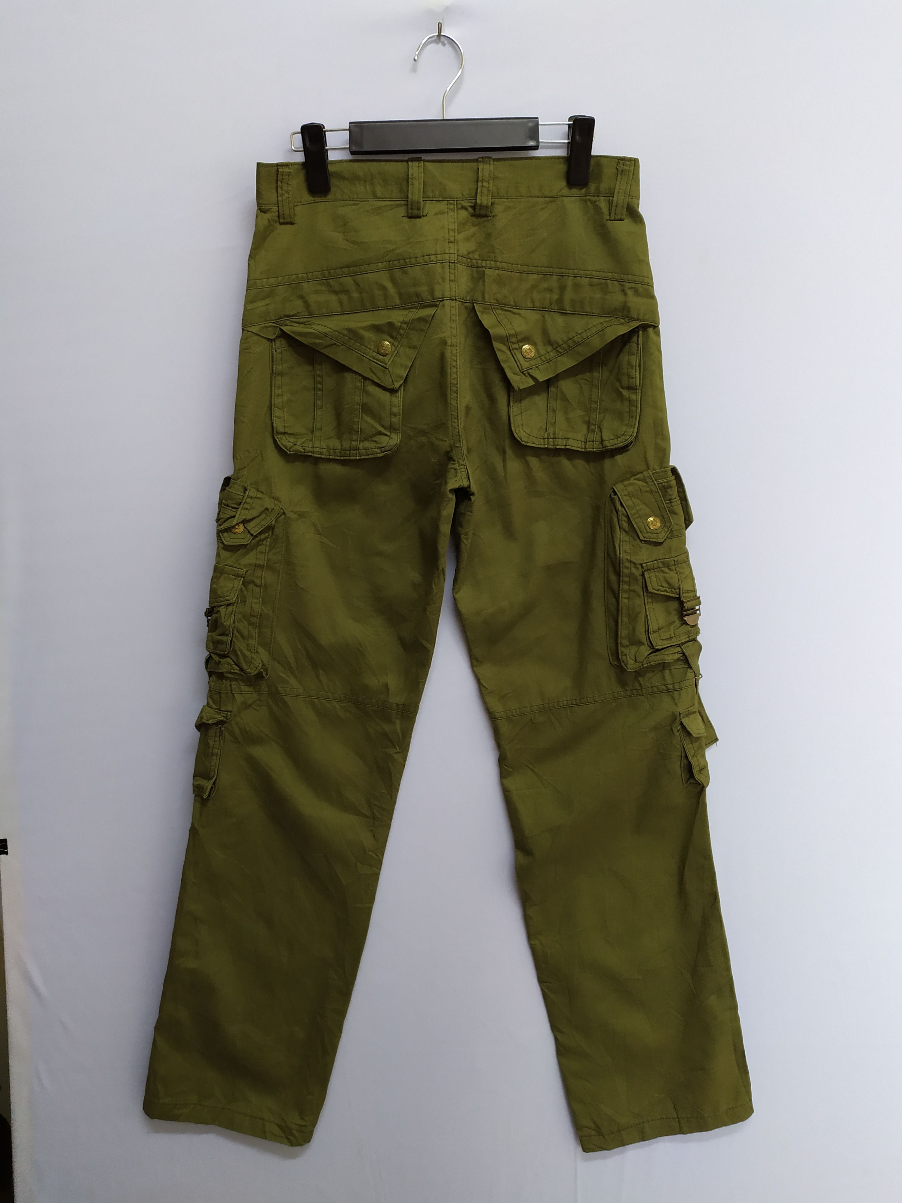 image of Seditionaries Cargo Pants Multipocket Tactical Pants in Green, Men's (Size 31)