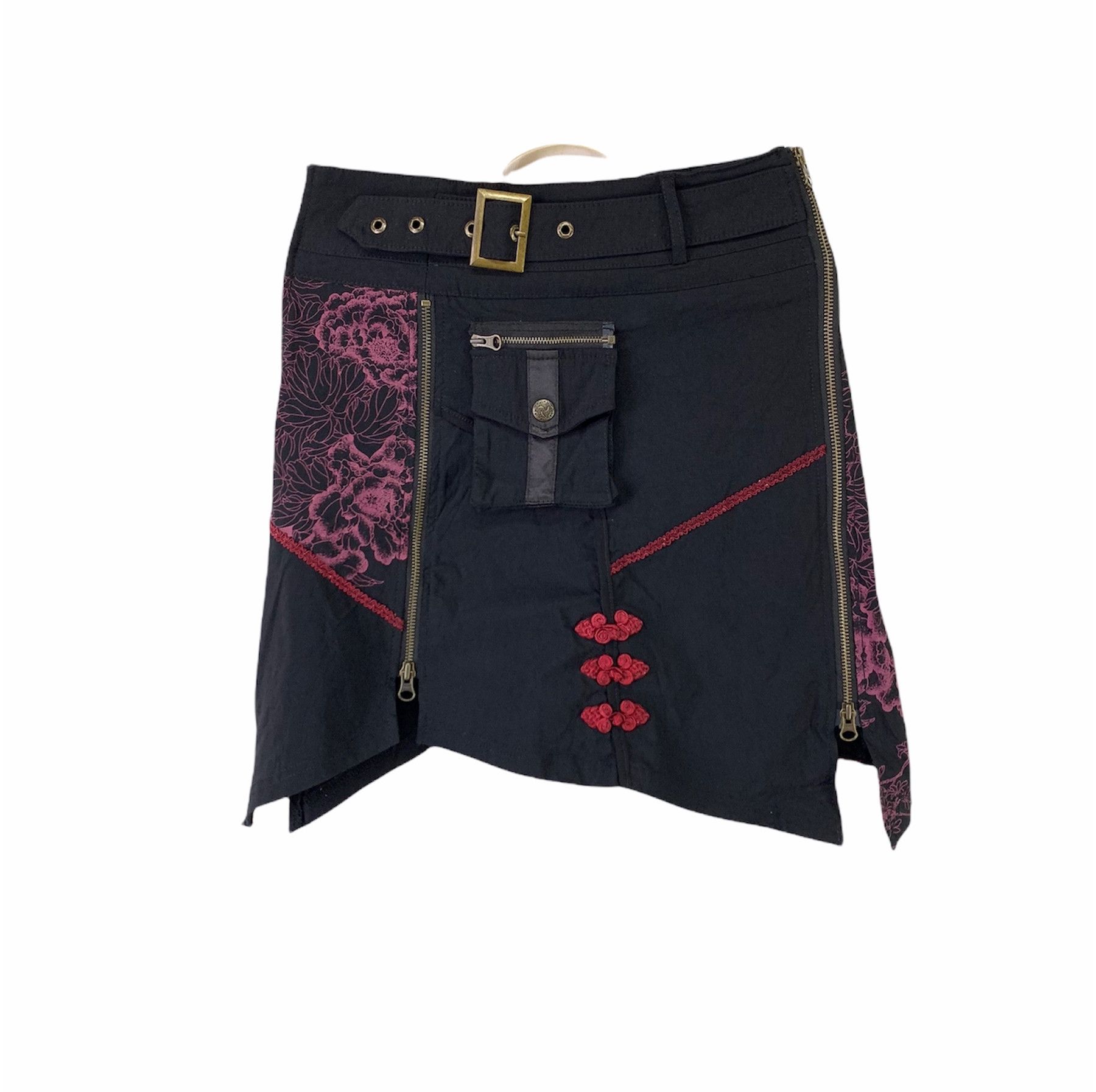 image of Seditionaries Ozz Oneste Gothic Cyberpunk Asymmetrical Skirt in Black, Men's (Size 26)