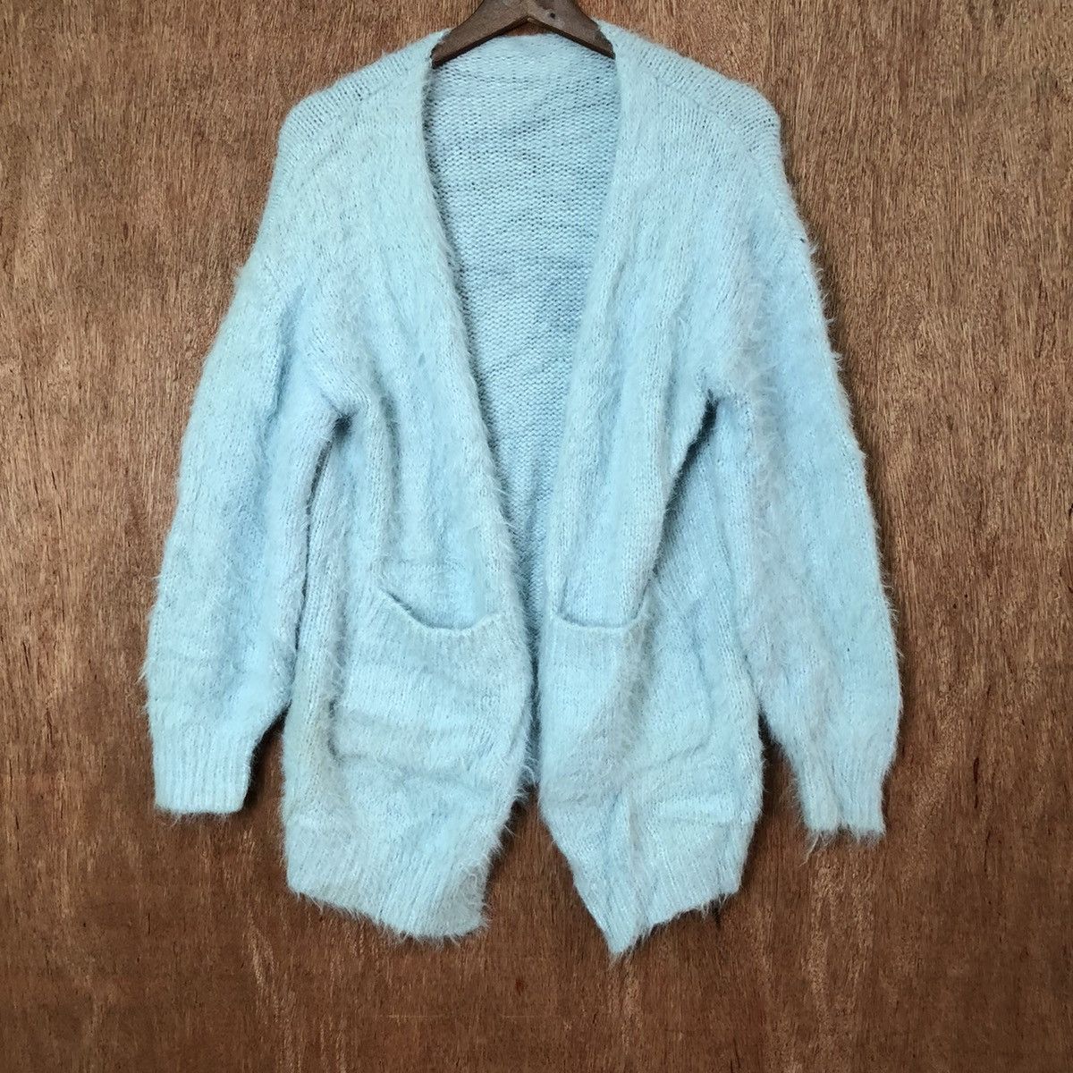 Aran Isles Knitwear Japanese Brand Shag Shaggy Fur Mohair Cardigan #6443DL Size US L / EU 52-54 / 3 - 3 Thumbnail
