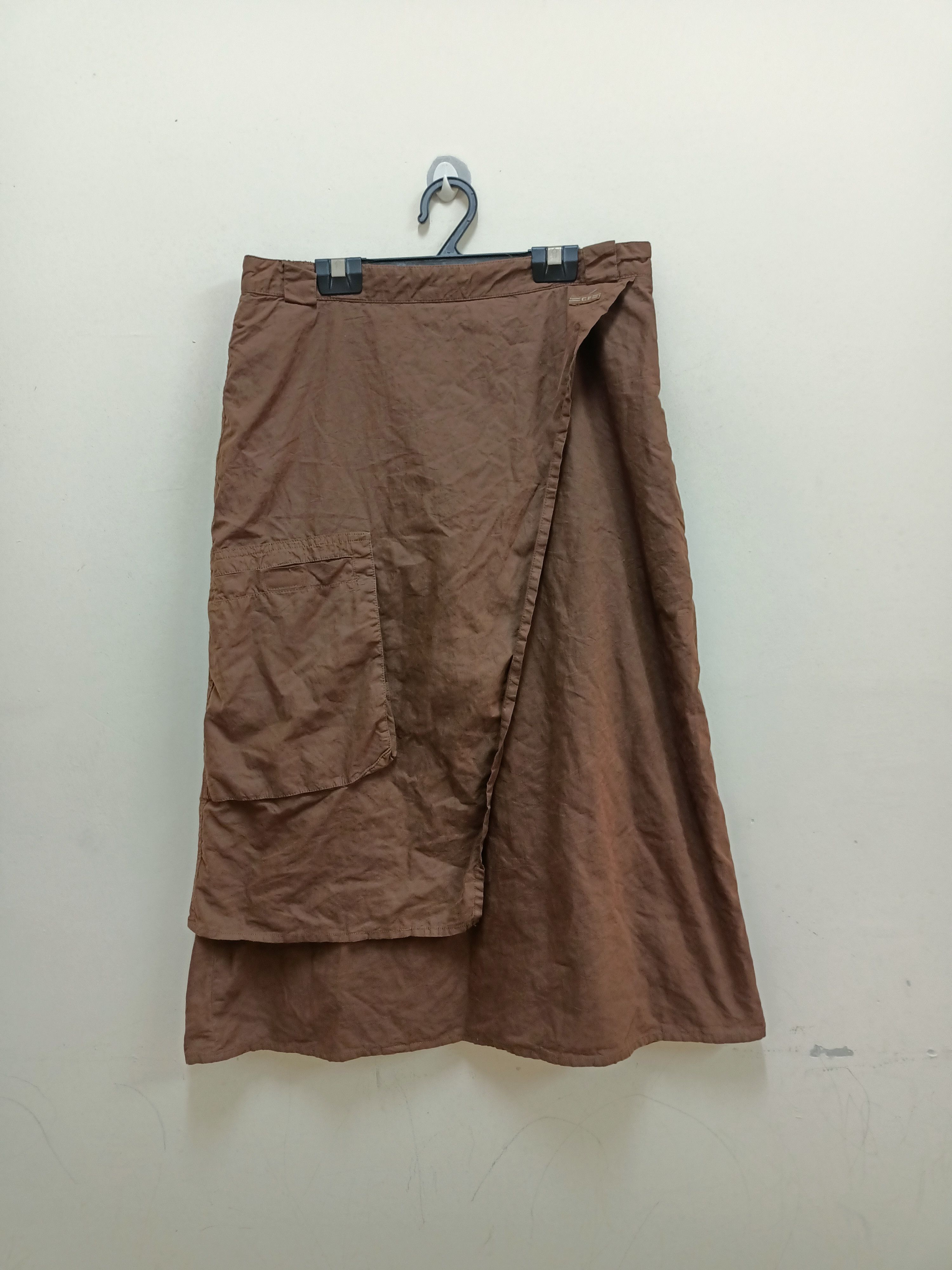 image of C P Company x Massimo Osti C.p. Company Midi Skirt Made In Italy in Brown, Women's (Size 31)