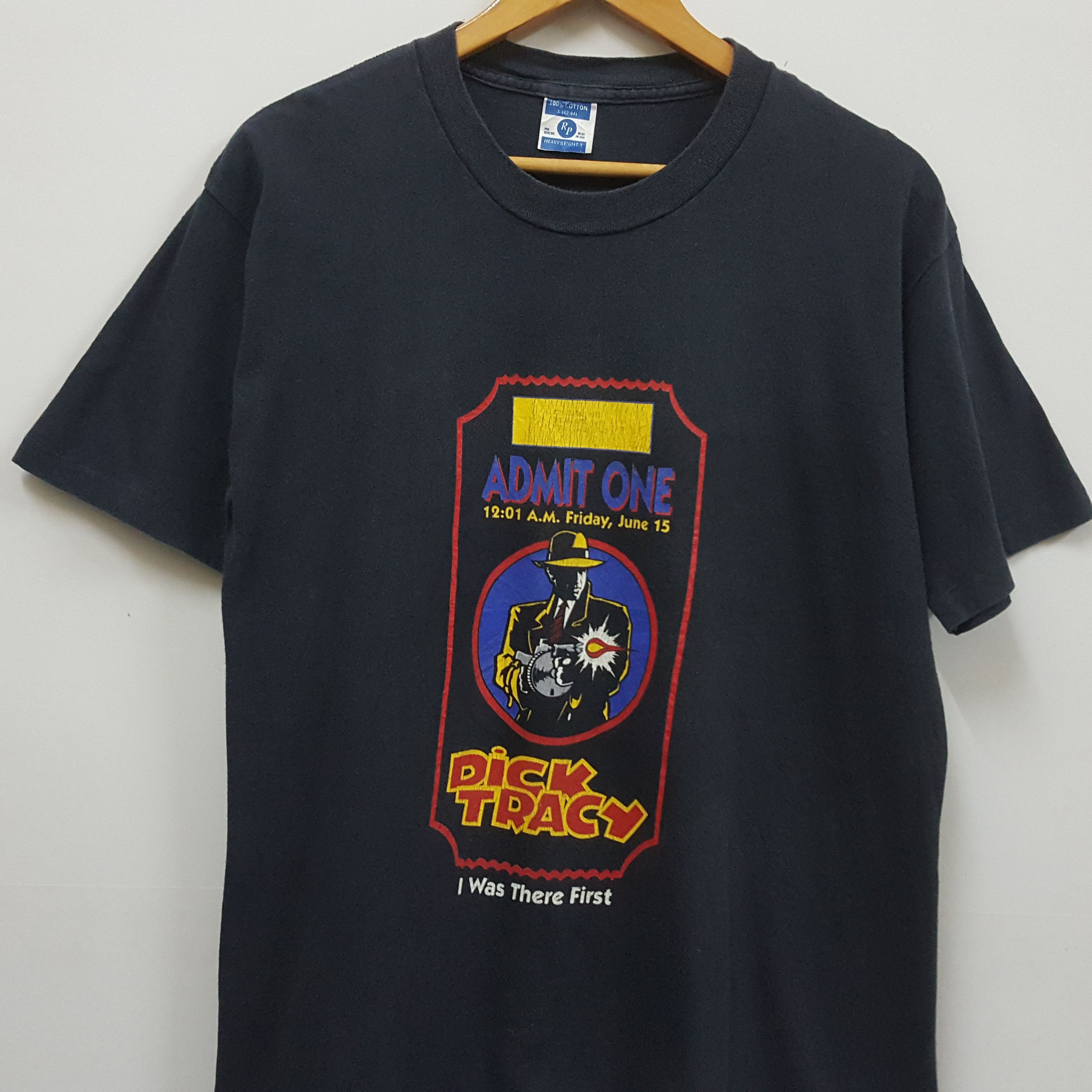 Vintage Vintage DICK TRACY crime thriller movie t-shirt Made in USA Size US M / EU 48-50 / 2 - 2 Thumbnail