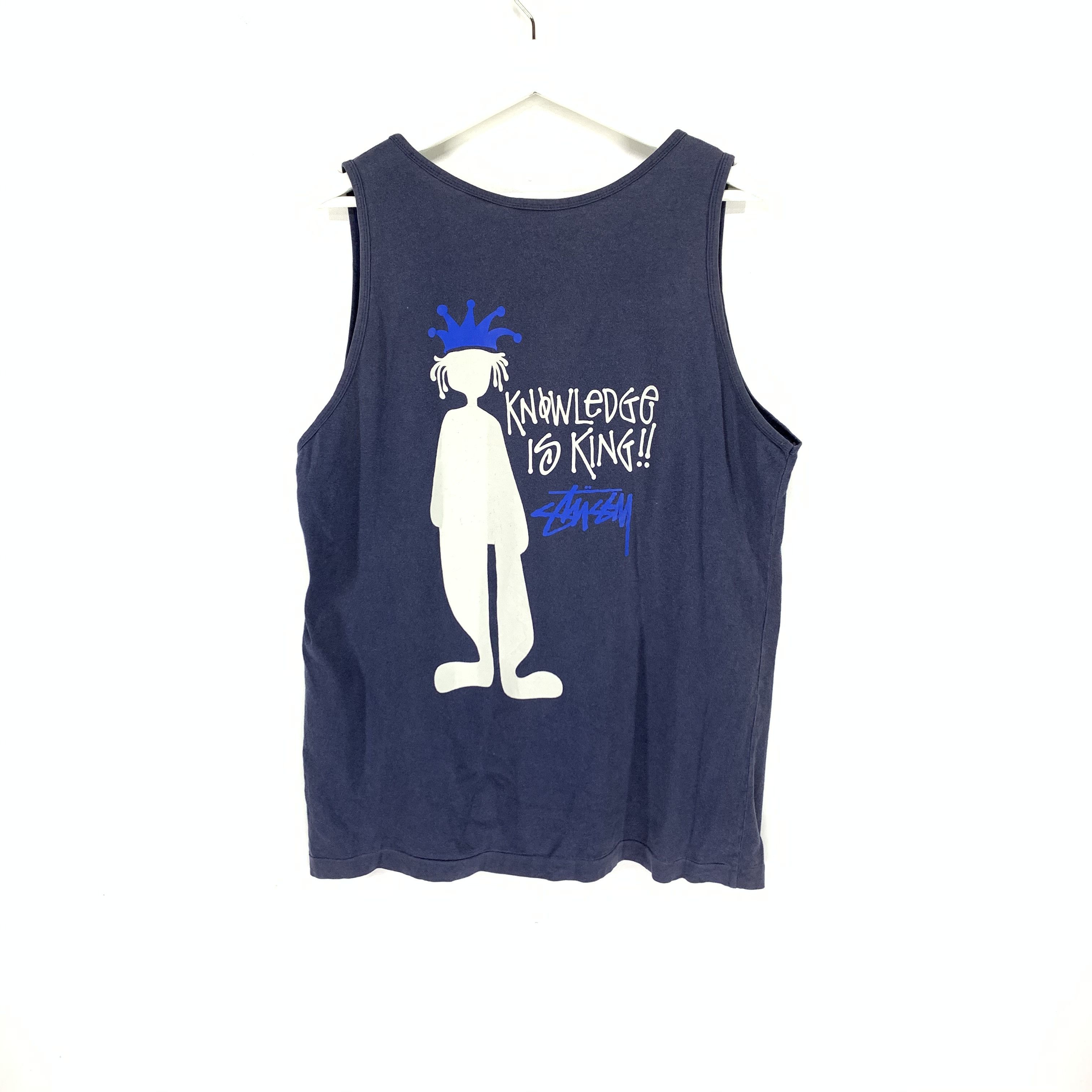 Stussy knowledge is king vintage 90s tank top