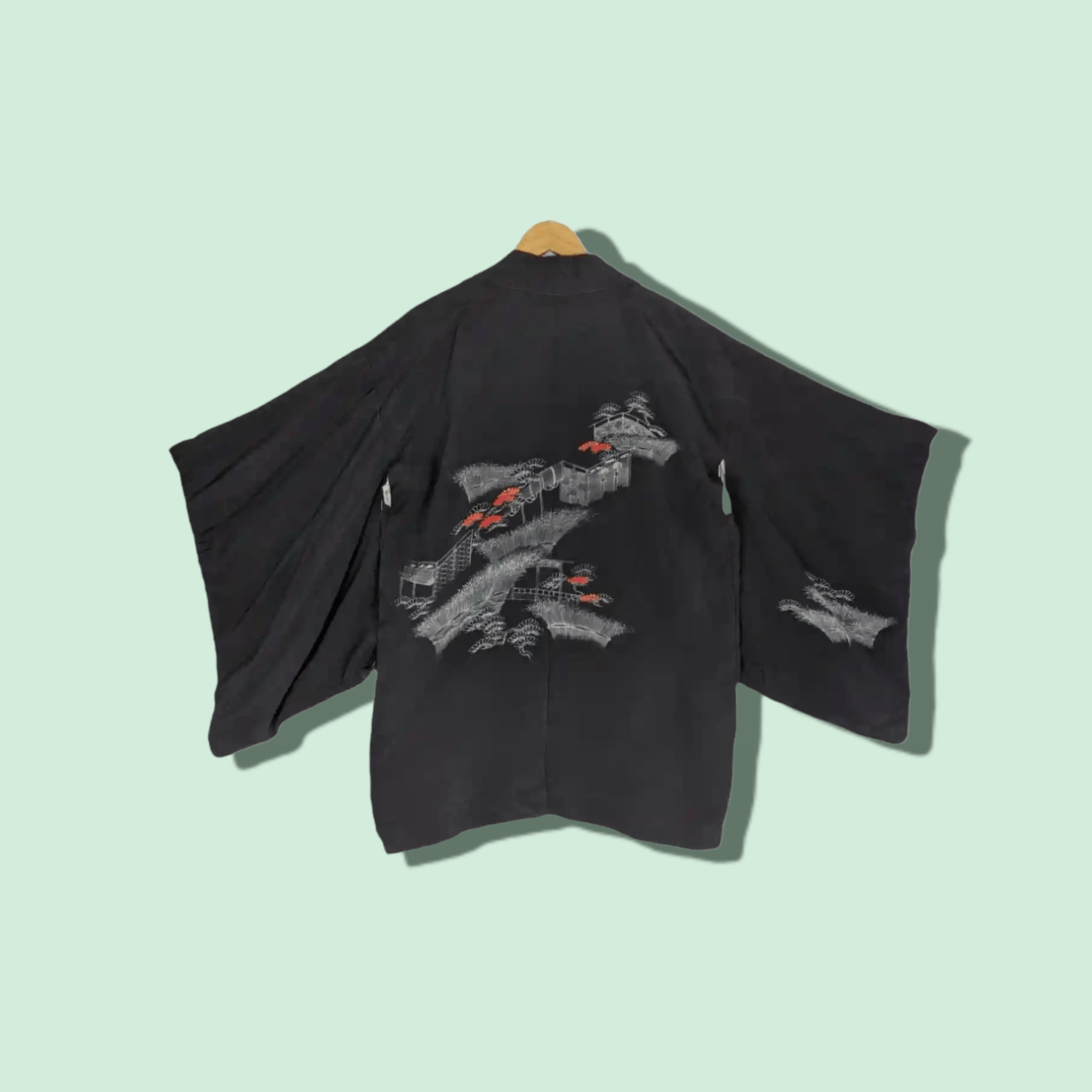 Japanese Brand JAPAN Vintage Hokusai Meiji Nice Design Tailoring Kimono Size US L / EU 52-54 / 3 - 1 Thumbnail