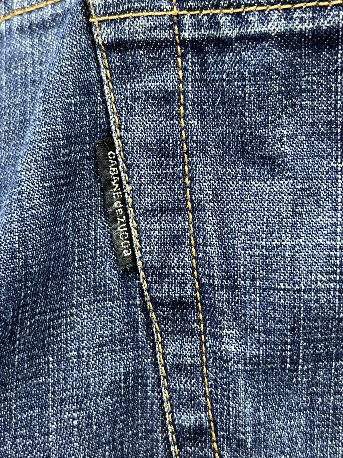 CABANE de ZUCCa 🔥 CABANE DE ZUCCA A-Net Buttonfly Distressed Selvedge Denim Size US 31 - 9 Thumbnail