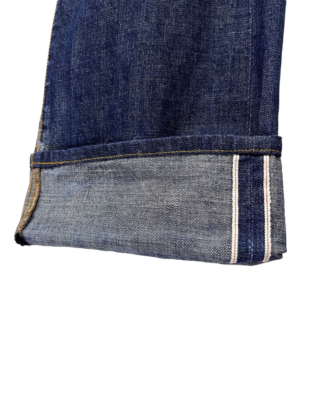 CABANE de ZUCCa 🔥 CABANE DE ZUCCA A-Net Buttonfly Distressed Selvedge Denim Size US 31 - 16 Thumbnail