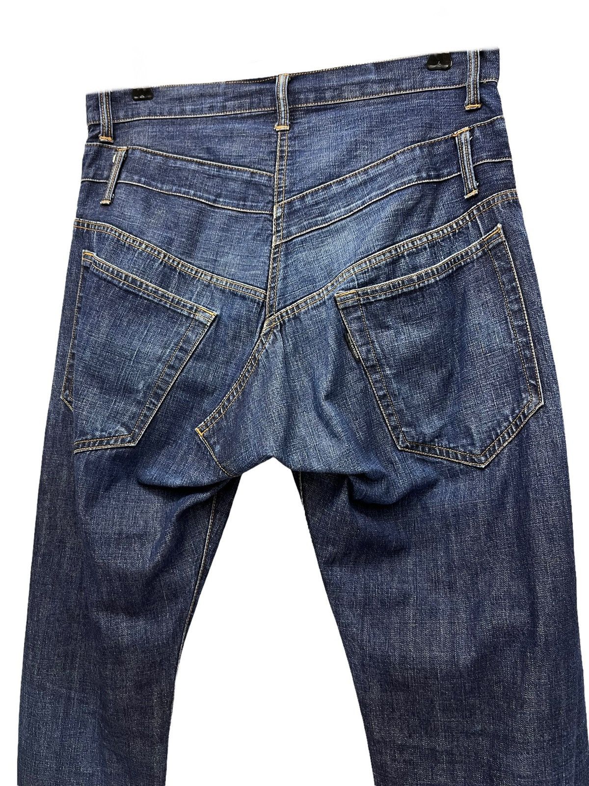 image of Cabane De Zucca A-Net Buttonfly Distressed Selvedge Denim in Blue, Men's (Size 32)