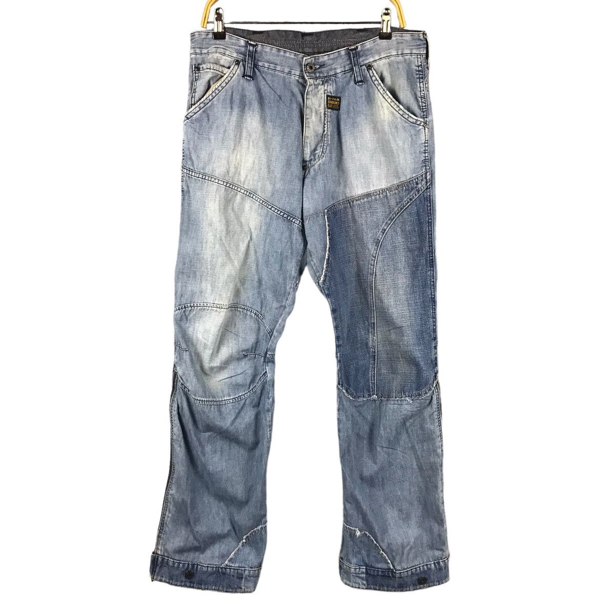 image of G Star Raw Denim Patchwork Denim Pant, Men's (Size 33)