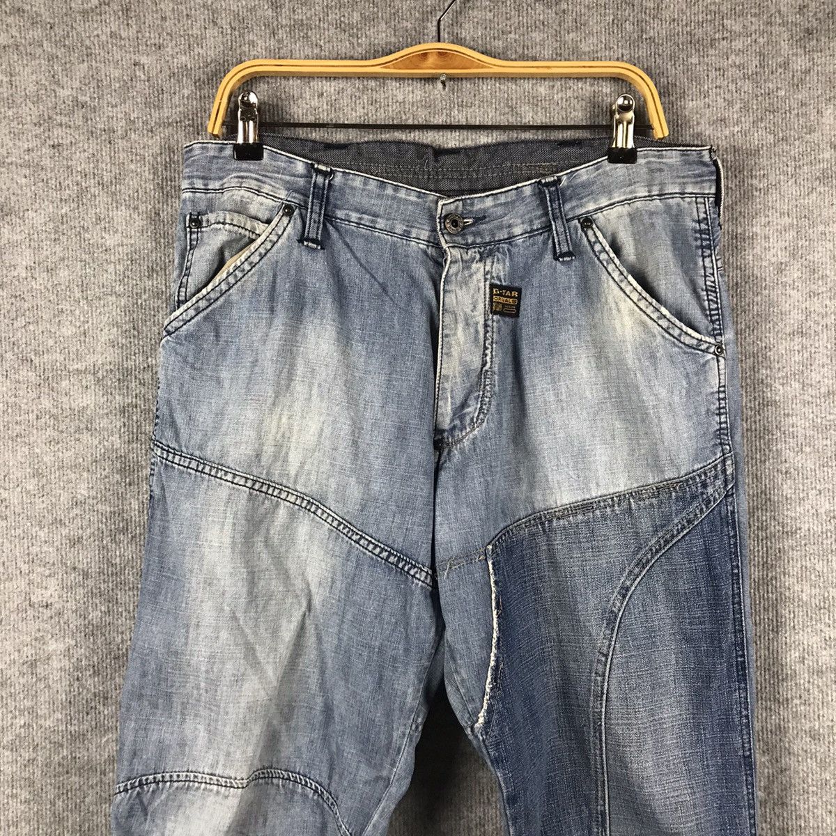 G-Star × Japanese Brand G Star Raw Denim patchwork denim Pant Size US 33 - 2 Thumbnail