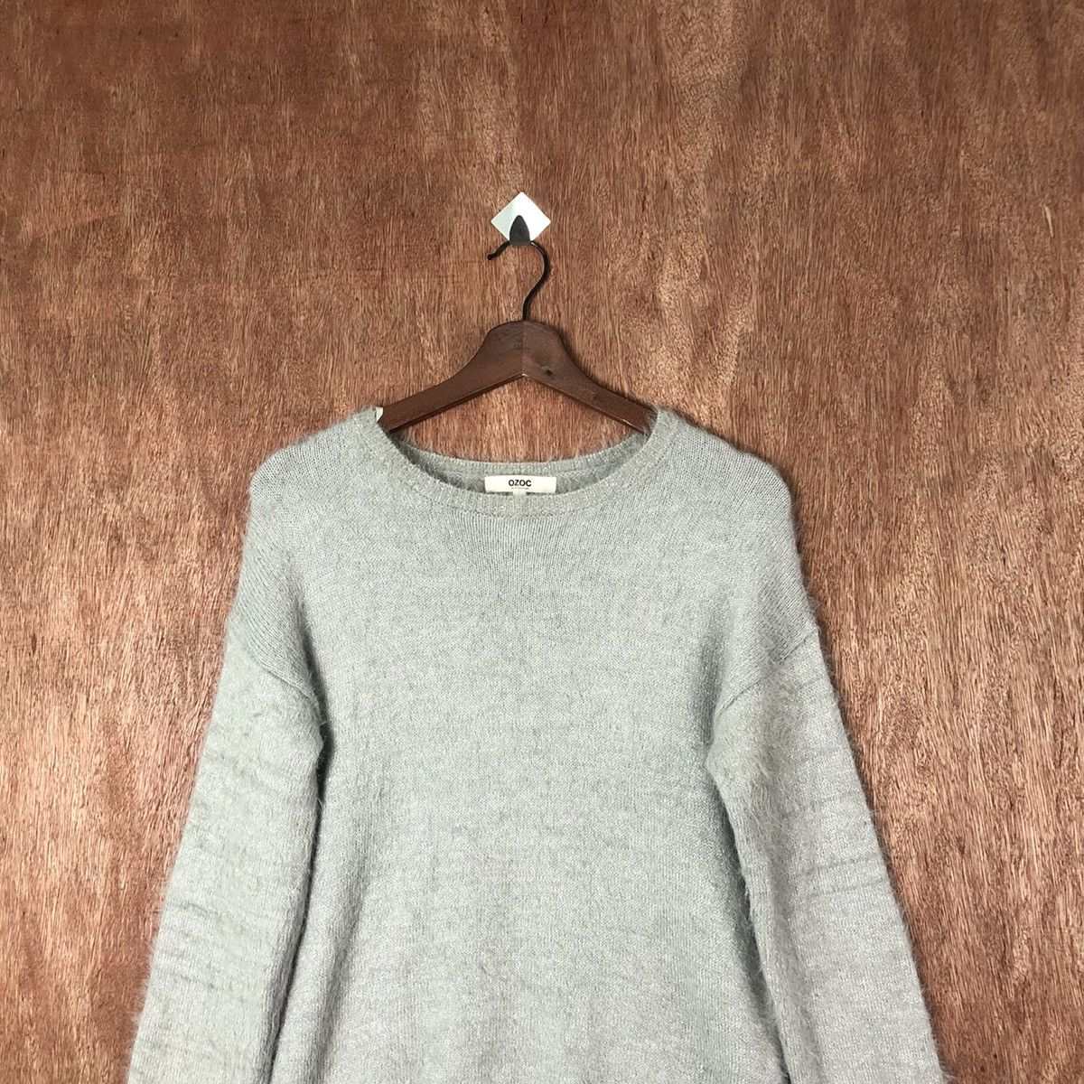 Homespun Knitwear Ozoc Grey Shag Shaggy Fur Mohair Knitwear #6593 Size US M / EU 48-50 / 2 - 2 Thumbnail