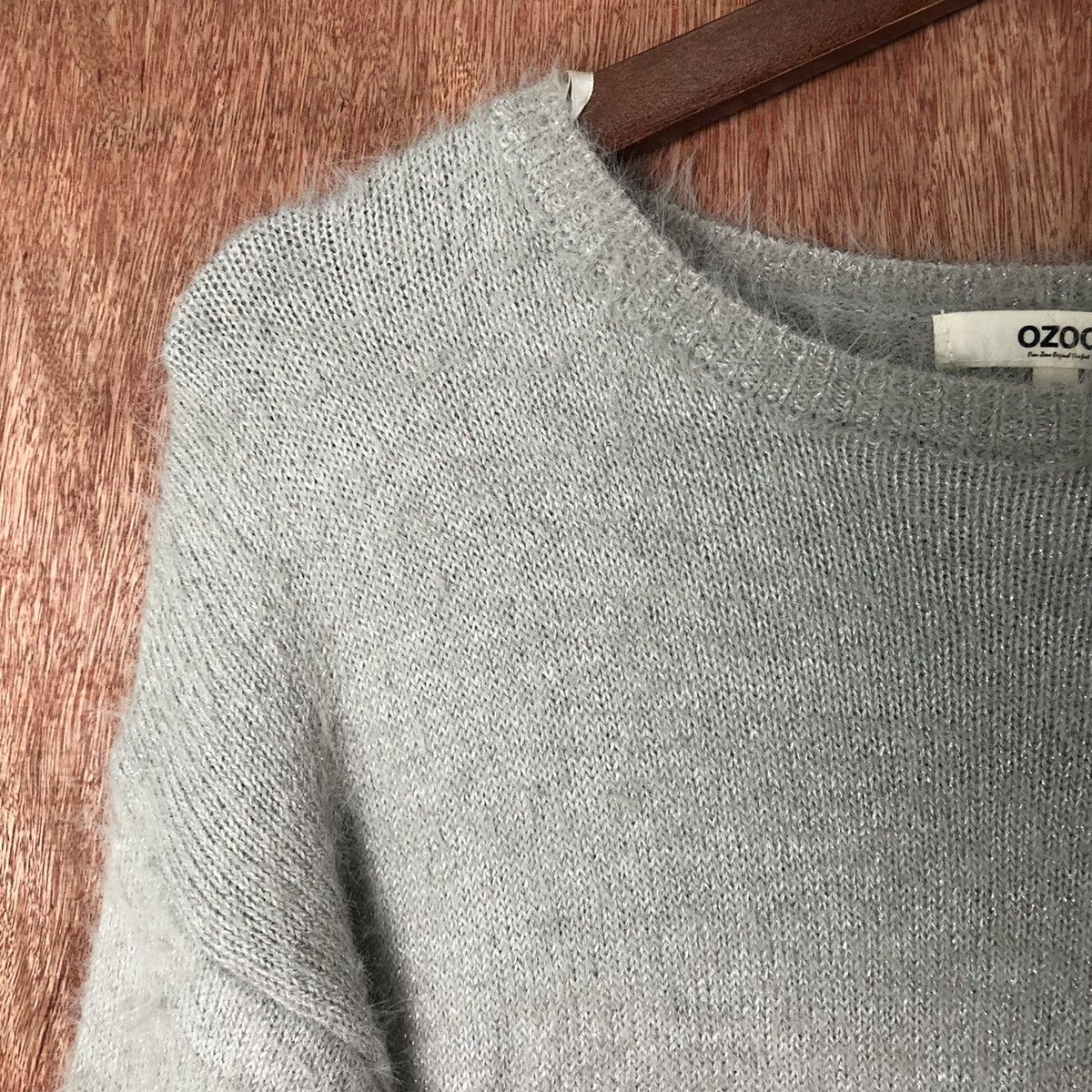 Homespun Knitwear Ozoc Grey Shag Shaggy Fur Mohair Knitwear #6593 Size US M / EU 48-50 / 2 - 6 Thumbnail