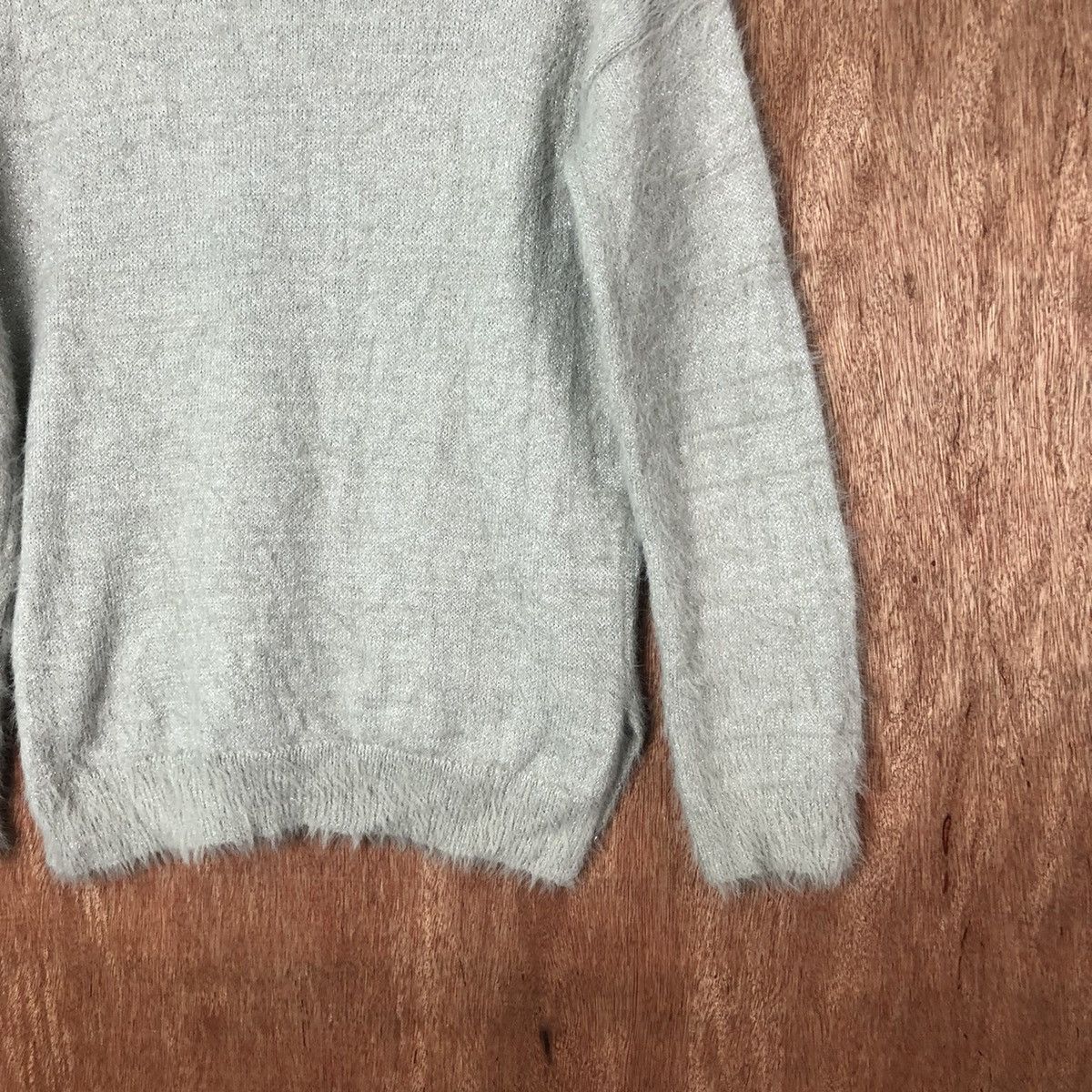 Homespun Knitwear Ozoc Grey Shag Shaggy Fur Mohair Knitwear #6593 Size US M / EU 48-50 / 2 - 11 Thumbnail