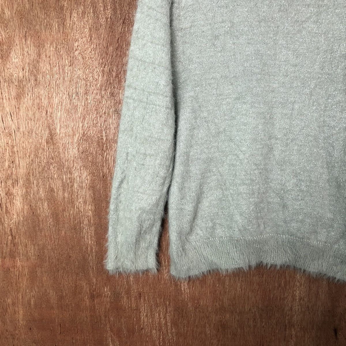 Homespun Knitwear Ozoc Grey Shag Shaggy Fur Mohair Knitwear #6593 Size US M / EU 48-50 / 2 - 10 Thumbnail