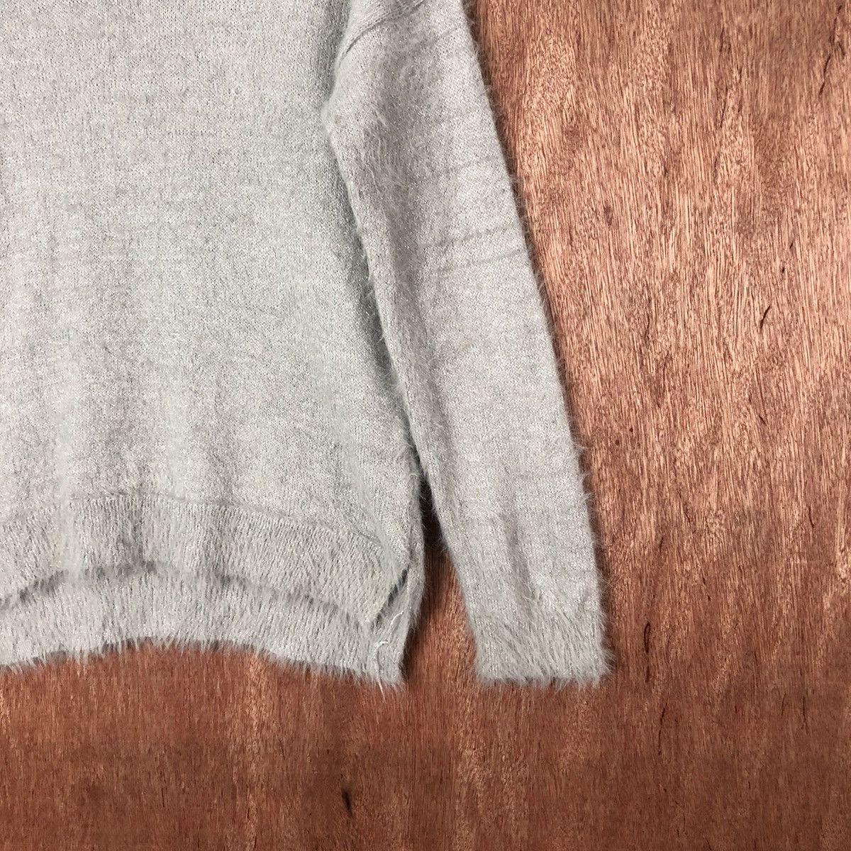 Homespun Knitwear Ozoc Grey Shag Shaggy Fur Mohair Knitwear #6593 Size US M / EU 48-50 / 2 - 5 Thumbnail
