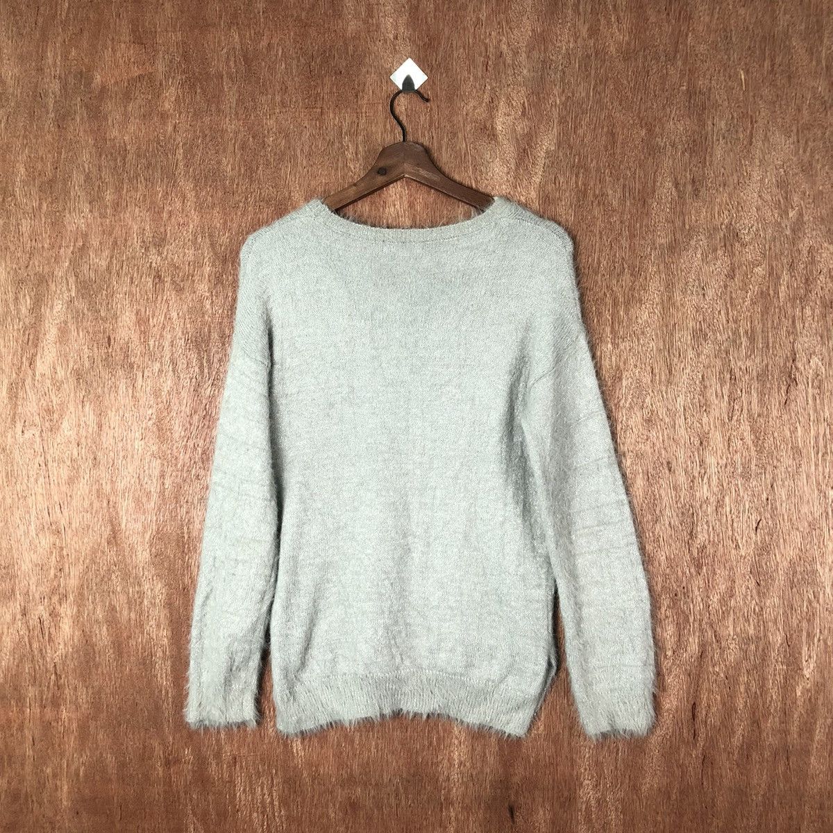 Homespun Knitwear Ozoc Grey Shag Shaggy Fur Mohair Knitwear #6593 Size US M / EU 48-50 / 2 - 9 Thumbnail