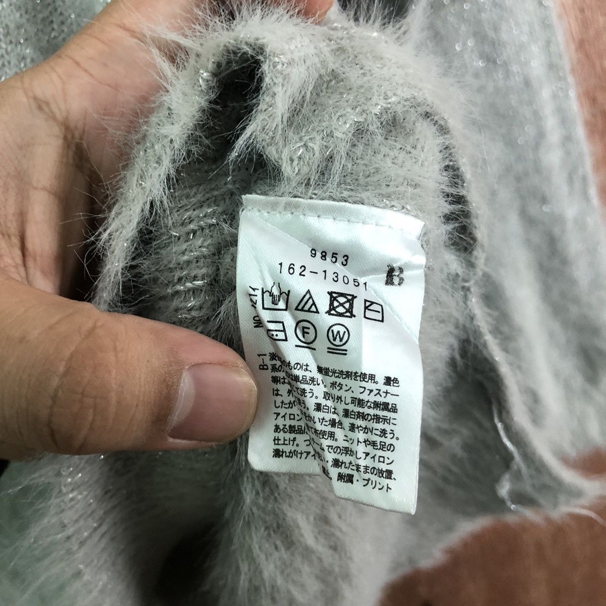Homespun Knitwear Ozoc Grey Shag Shaggy Fur Mohair Knitwear #6593 Size US M / EU 48-50 / 2 - 8 Thumbnail