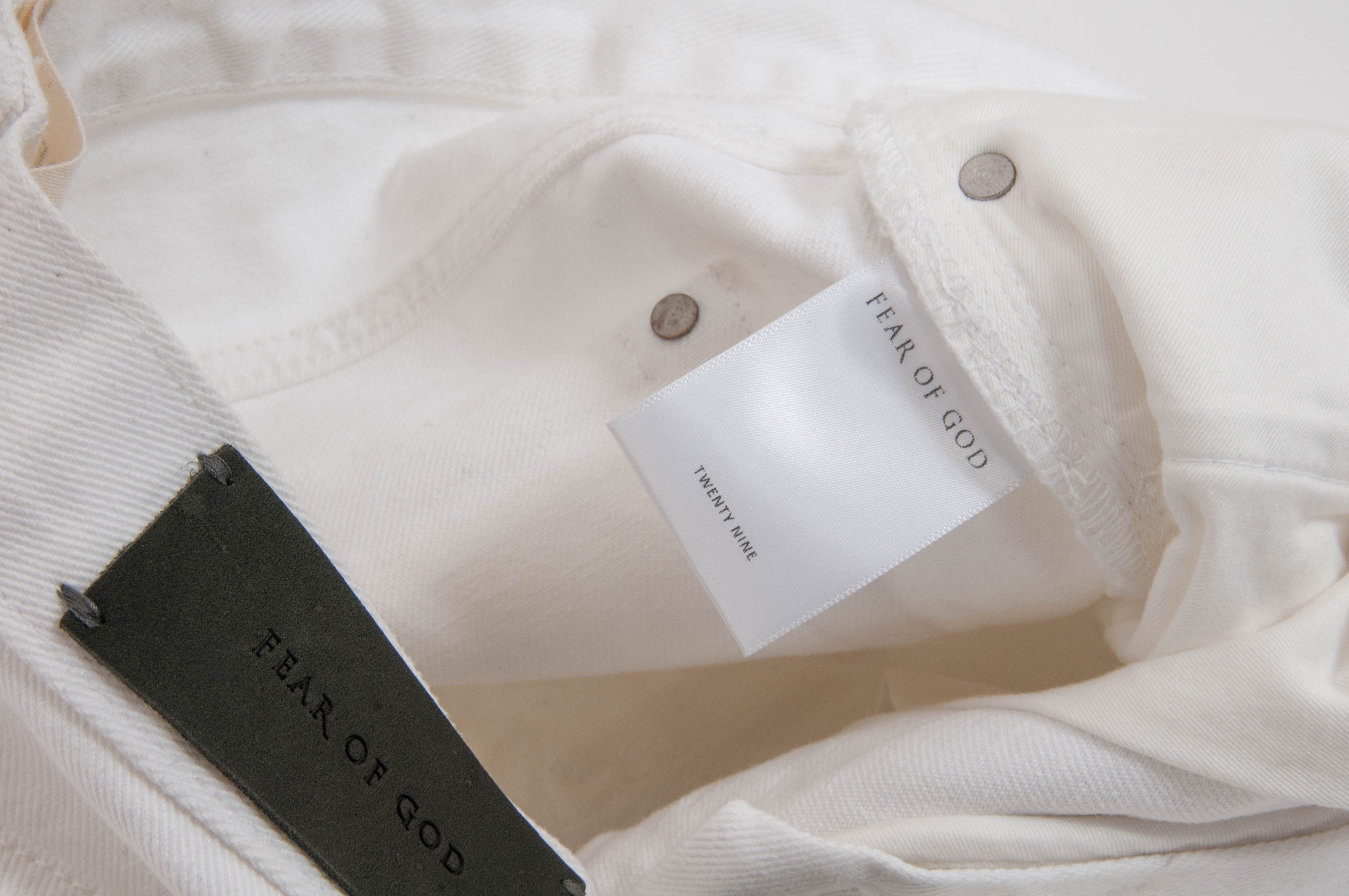 Fear of God White Selvedge Denim Size US 29 - 5 Thumbnail