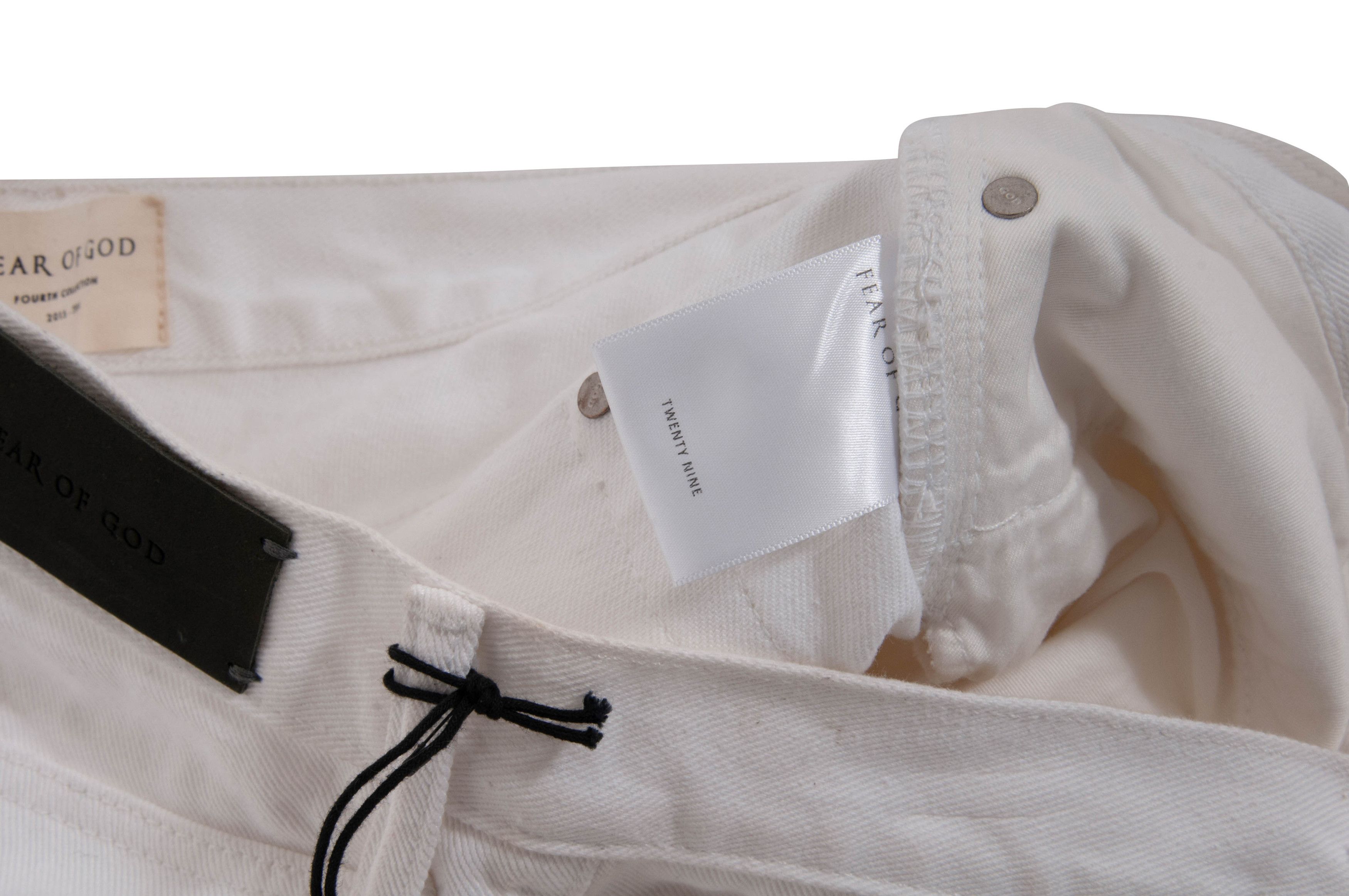 Fear of God White Selvedge Denim Size US 29 - 3 Thumbnail