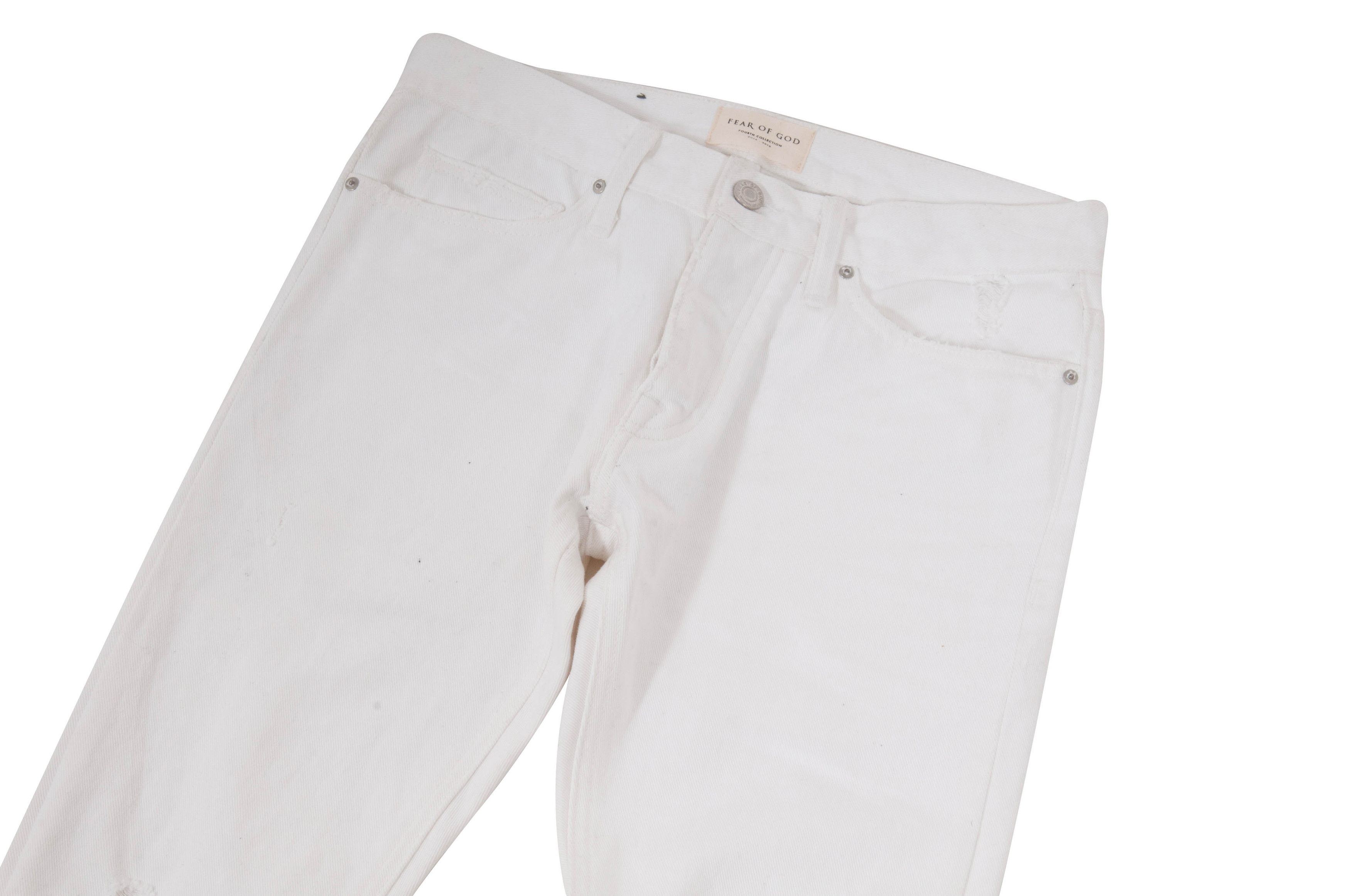 Fear of God White Selvedge Denim Size US 29 - 2 Thumbnail