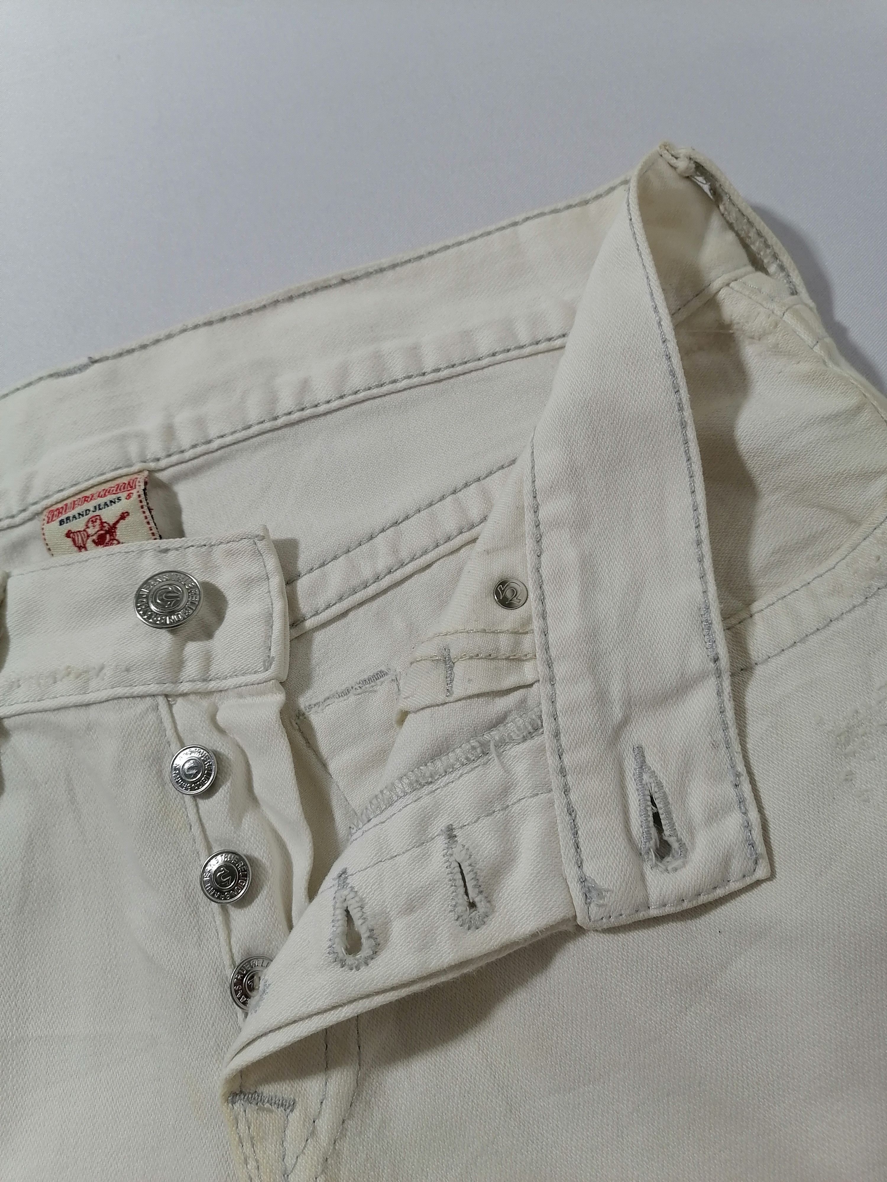 True Religion True Religion White Geno Jeans Size US 36 / EU 52 - 4 Thumbnail