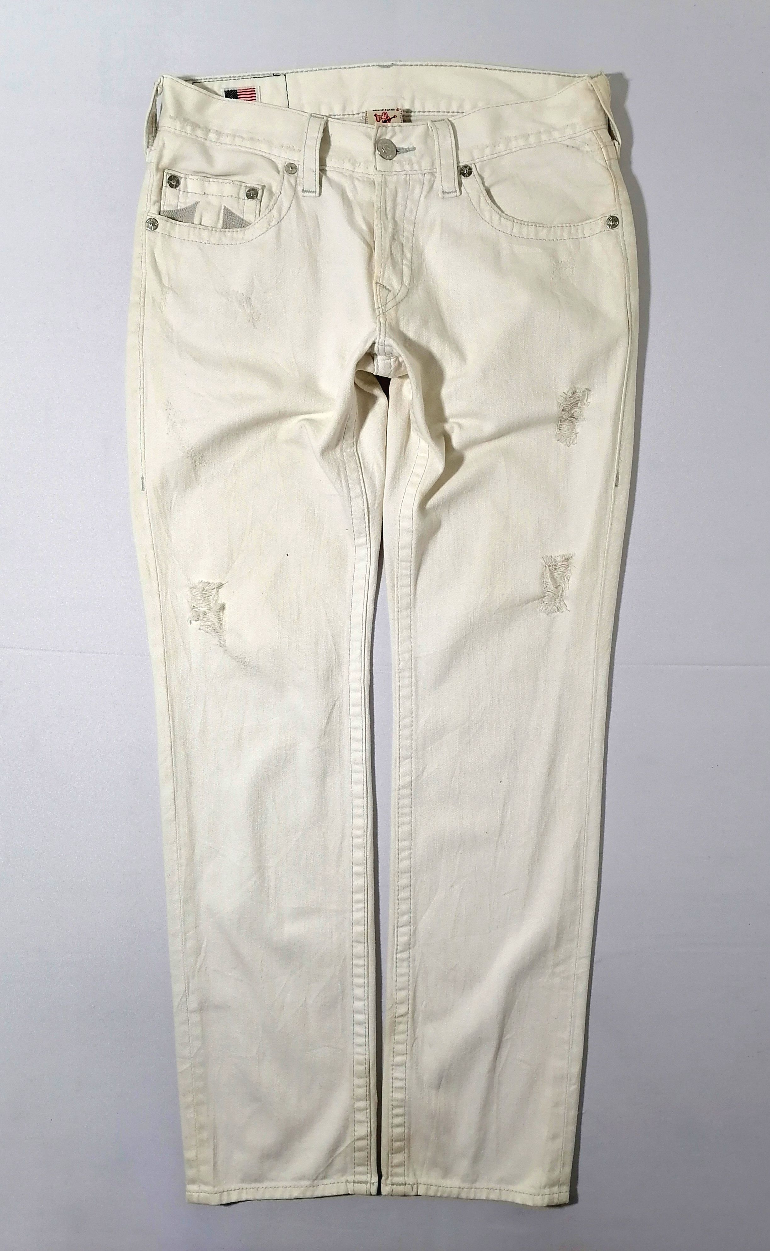 True Religion True Religion White Geno Jeans Size US 36 / EU 52 - 1 Thumbnail