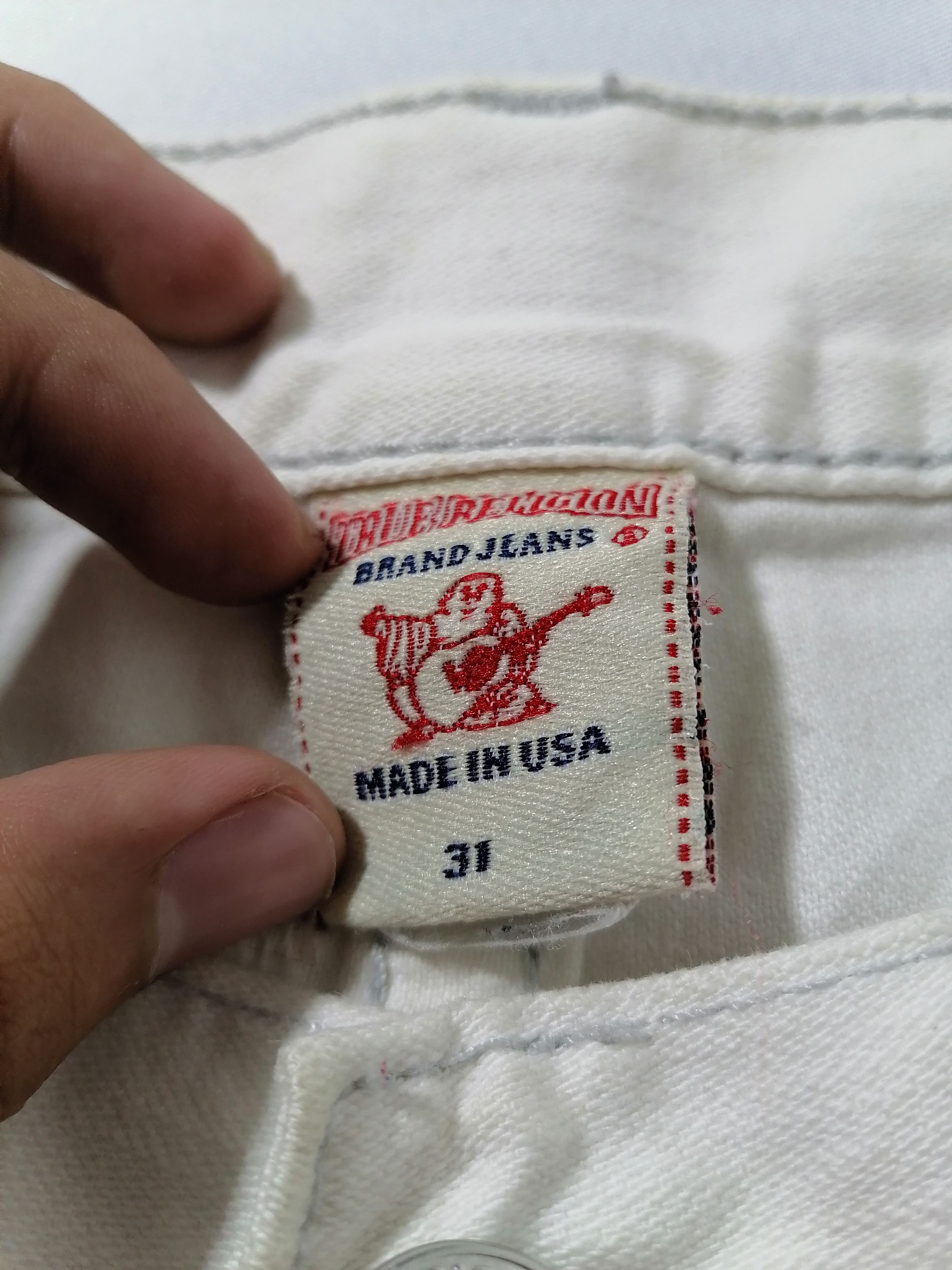 True Religion True Religion White Geno Jeans Size US 36 / EU 52 - 6 Thumbnail