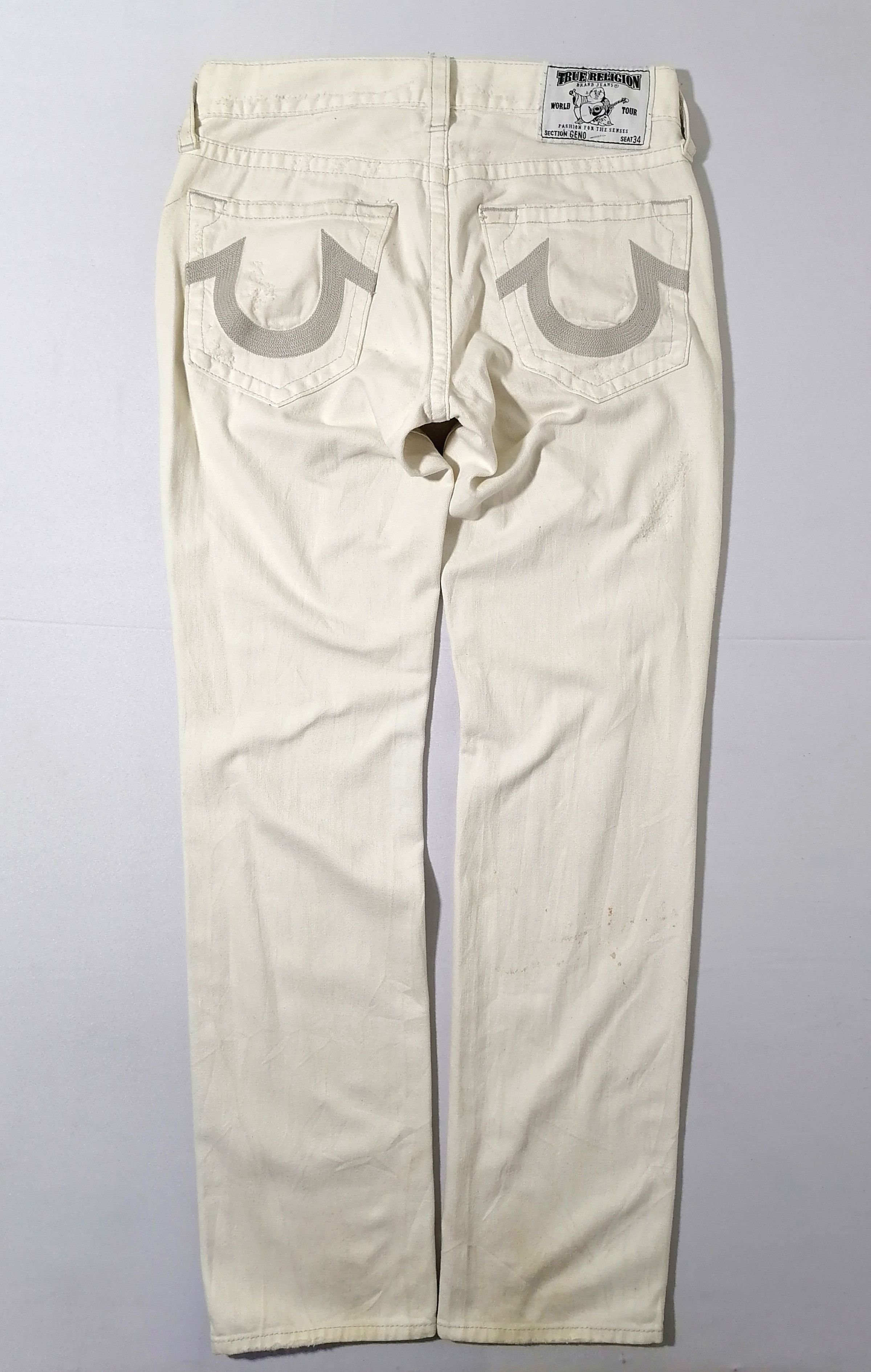 True Religion True Religion White Geno Jeans Size US 36 / EU 52 - 2 Thumbnail