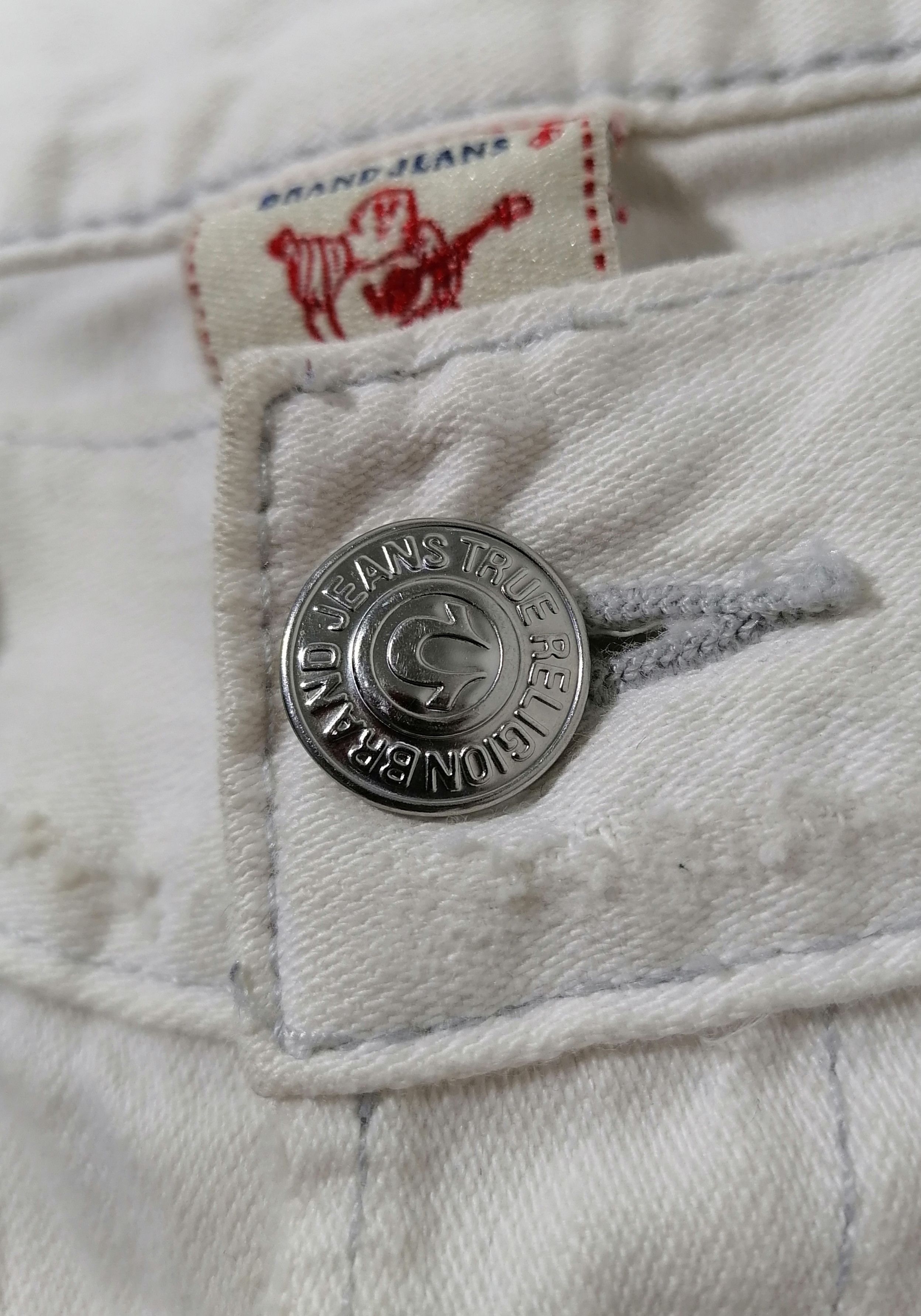 True Religion True Religion White Geno Jeans Size US 36 / EU 52 - 3 Thumbnail