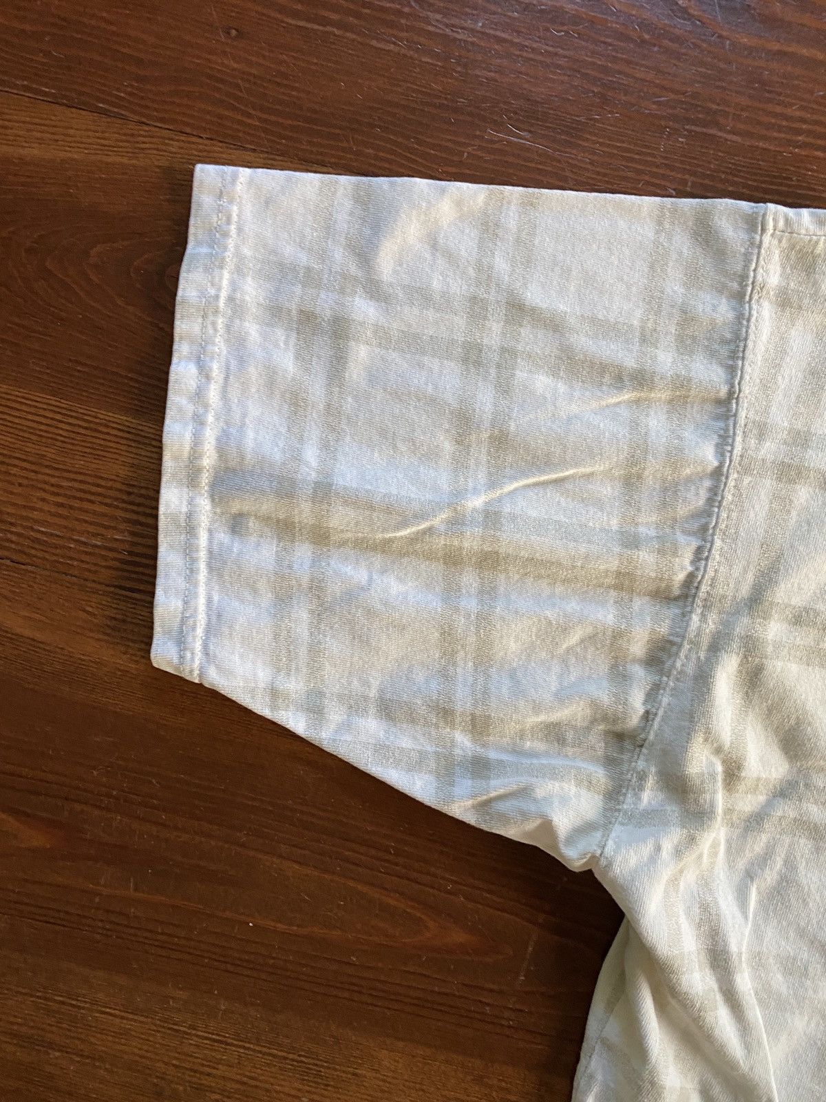 Vintage Vintage 90’s Raw Rags Wide Collar Plaid Henley Style Tee Size US XXL / EU 58 / 5 - 6 Thumbnail