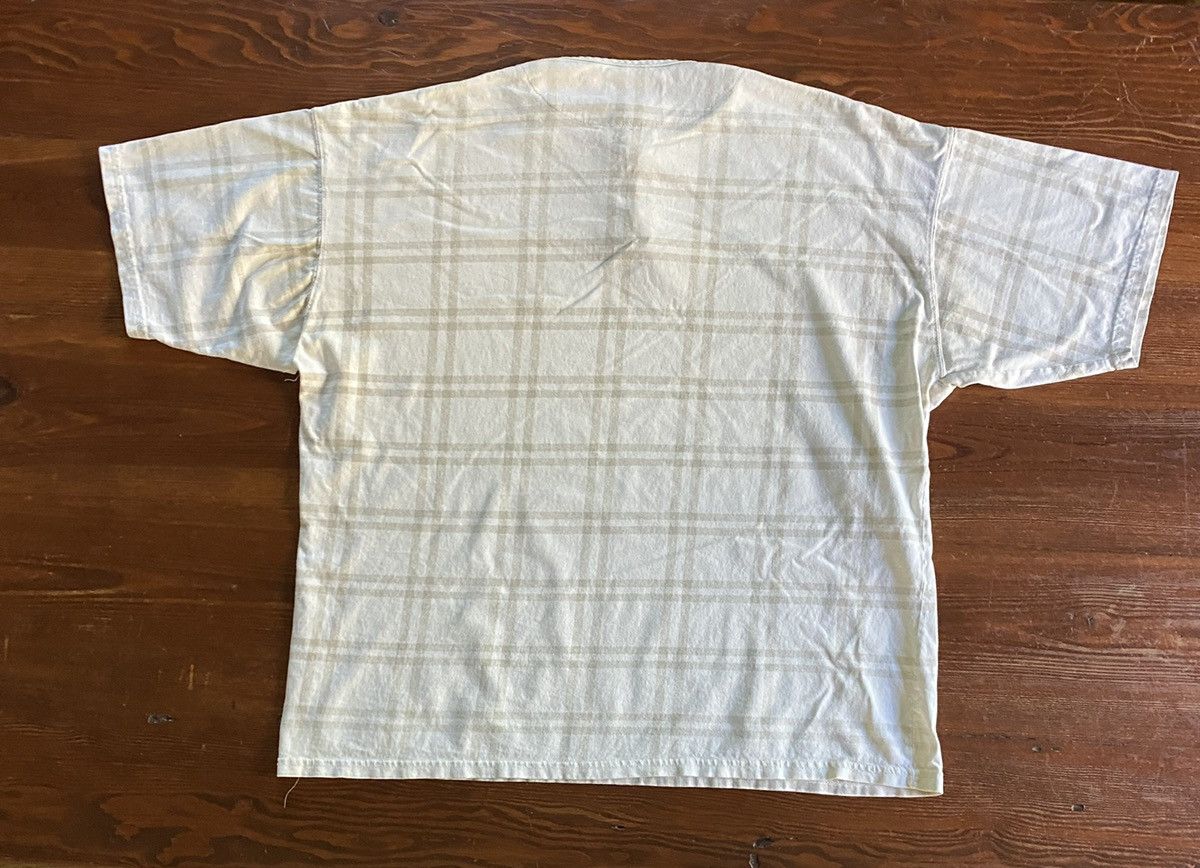 Vintage Vintage 90’s Raw Rags Wide Collar Plaid Henley Style Tee Size US XXL / EU 58 / 5 - 8 Thumbnail