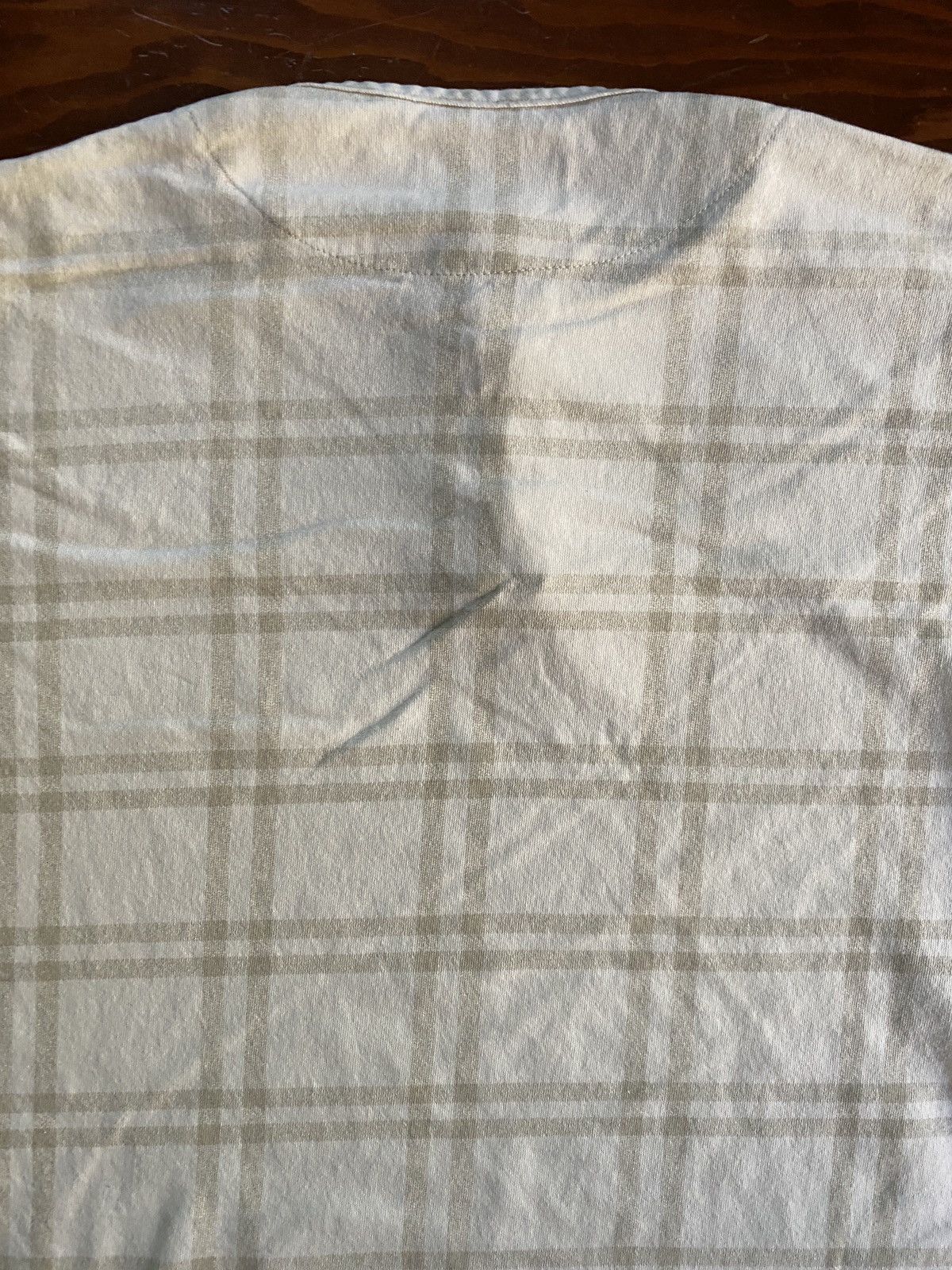 Vintage Vintage 90’s Raw Rags Wide Collar Plaid Henley Style Tee Size US XXL / EU 58 / 5 - 10 Thumbnail