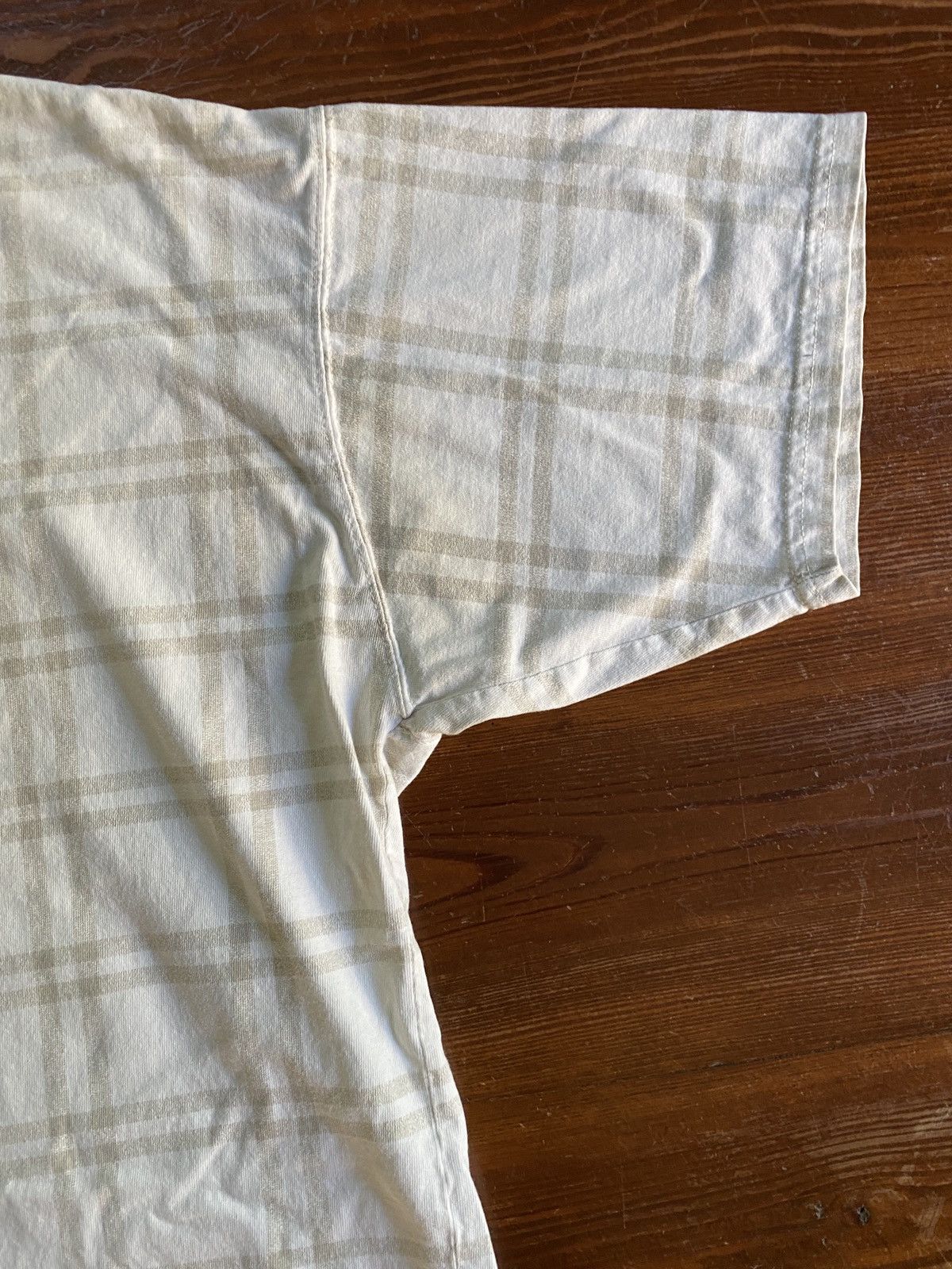 Vintage Vintage 90’s Raw Rags Wide Collar Plaid Henley Style Tee Size US XXL / EU 58 / 5 - 9 Thumbnail