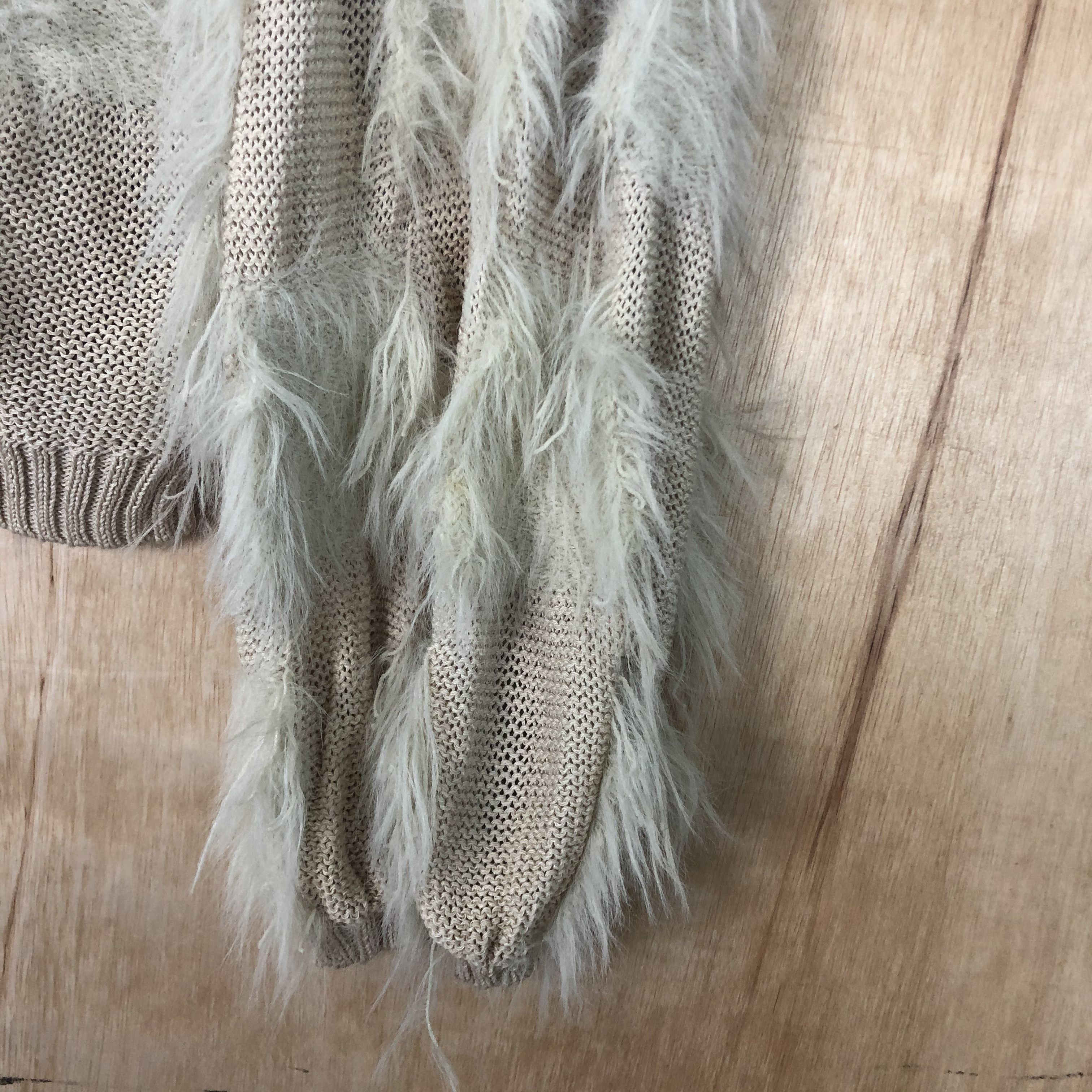 Aran Isles Knitwear DLL Japan Mohair shag shaggy Peach Baggy Cardigan #c020 Size US M / EU 48-50 / 2 - 4 Thumbnail