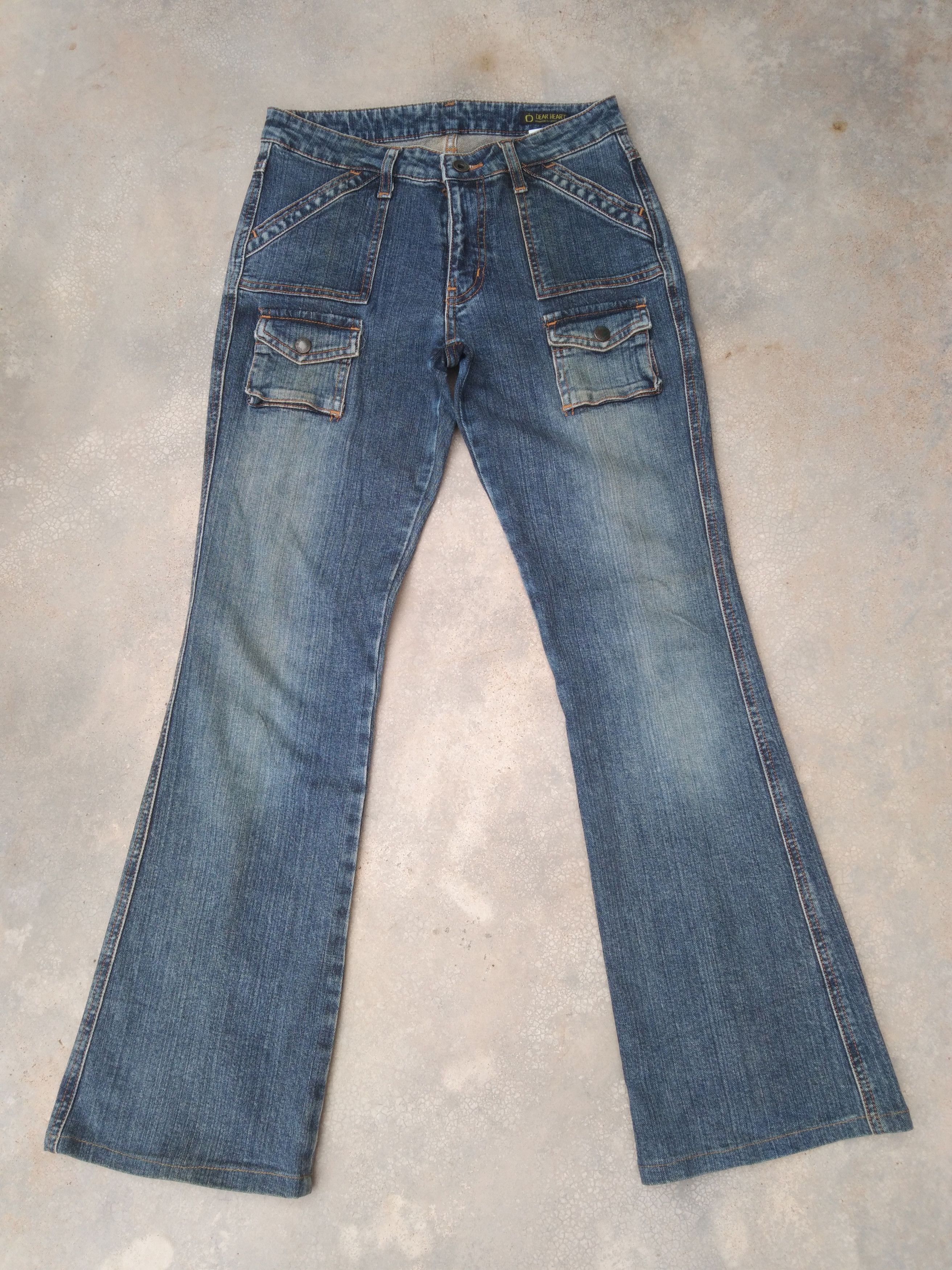 Japanese Brand × Jean × Vintage Vintage Flared Jeans 27x30 Size US 27 - 1 Thumbnail