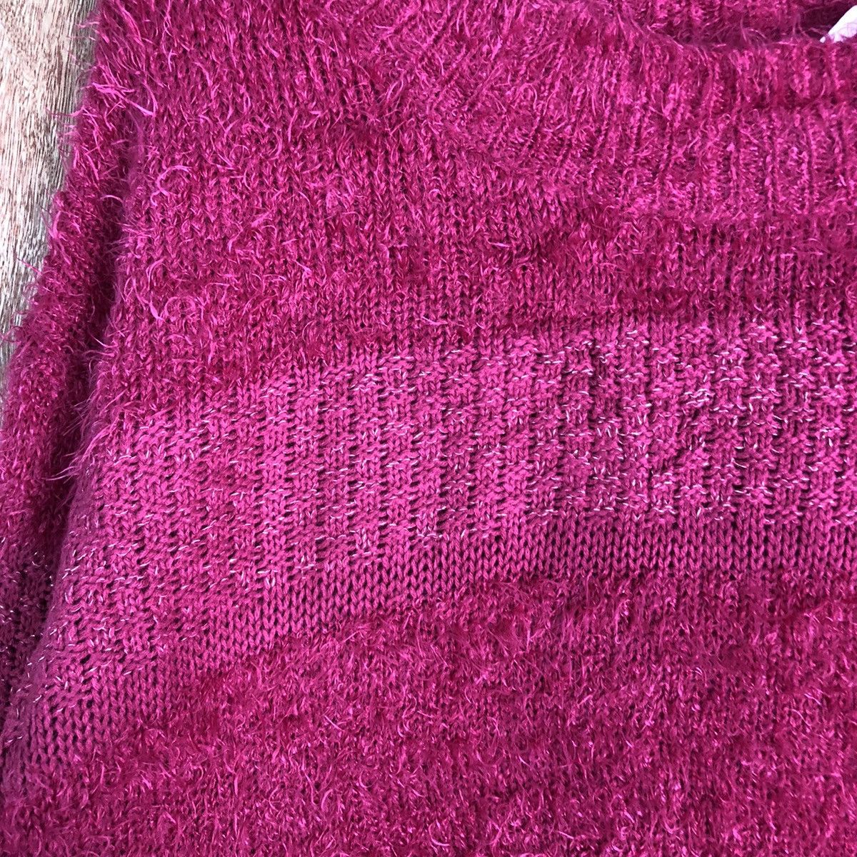 Japanese Brand Vanilla Studio Pink Shag Shaggy Fur Mohair Knitwear #6484DL Size US XL / EU 56 / 4 - 6 Thumbnail