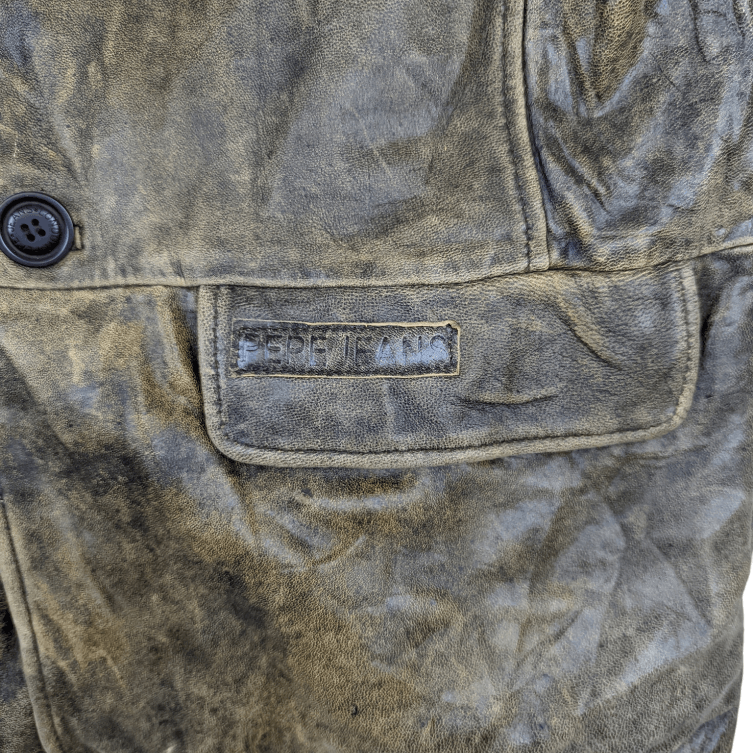 Pepe Jeans Japan PEPE JEANS Multipocket Military Style Leather Jacket Size US M / EU 48-50 / 2 - 7 Thumbnail