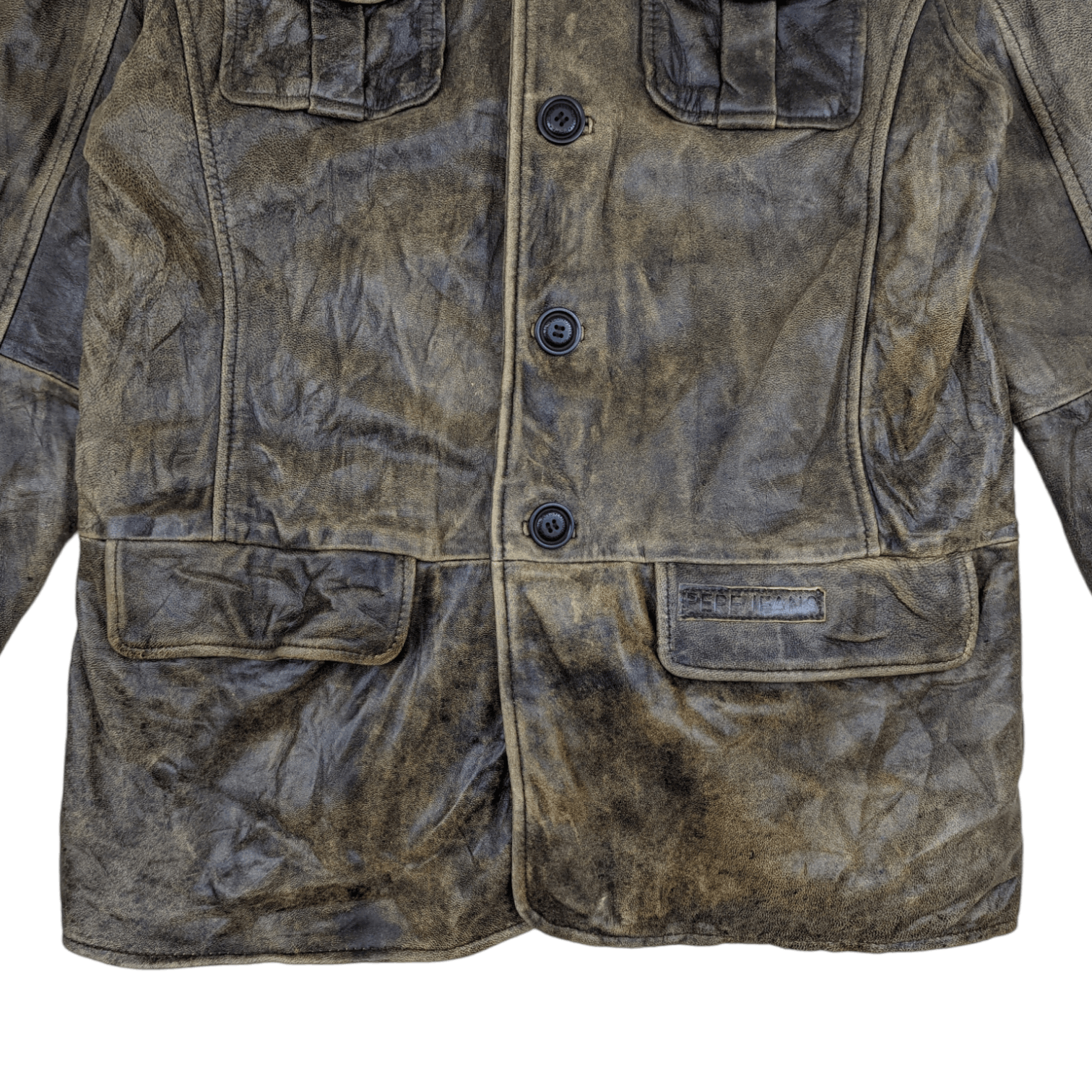 Pepe Jeans Japan PEPE JEANS Multipocket Military Style Leather Jacket Size US M / EU 48-50 / 2 - 5 Thumbnail