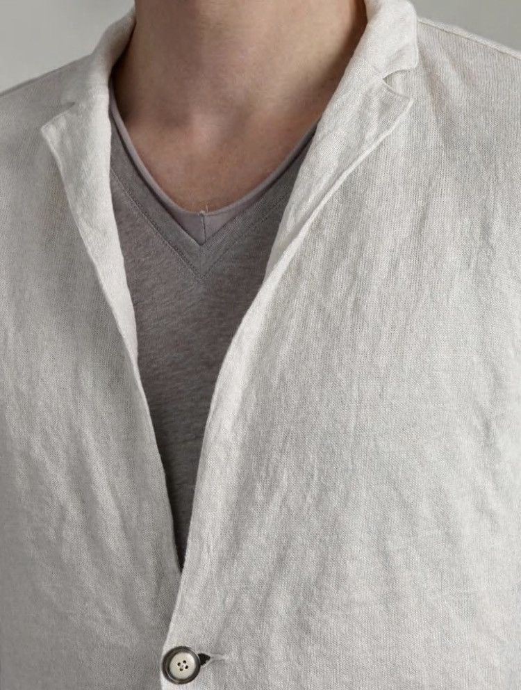 John Varvatos Crinkled linen sweater jacket. Small Size US S / EU 44-46 / 1 - 3 Thumbnail