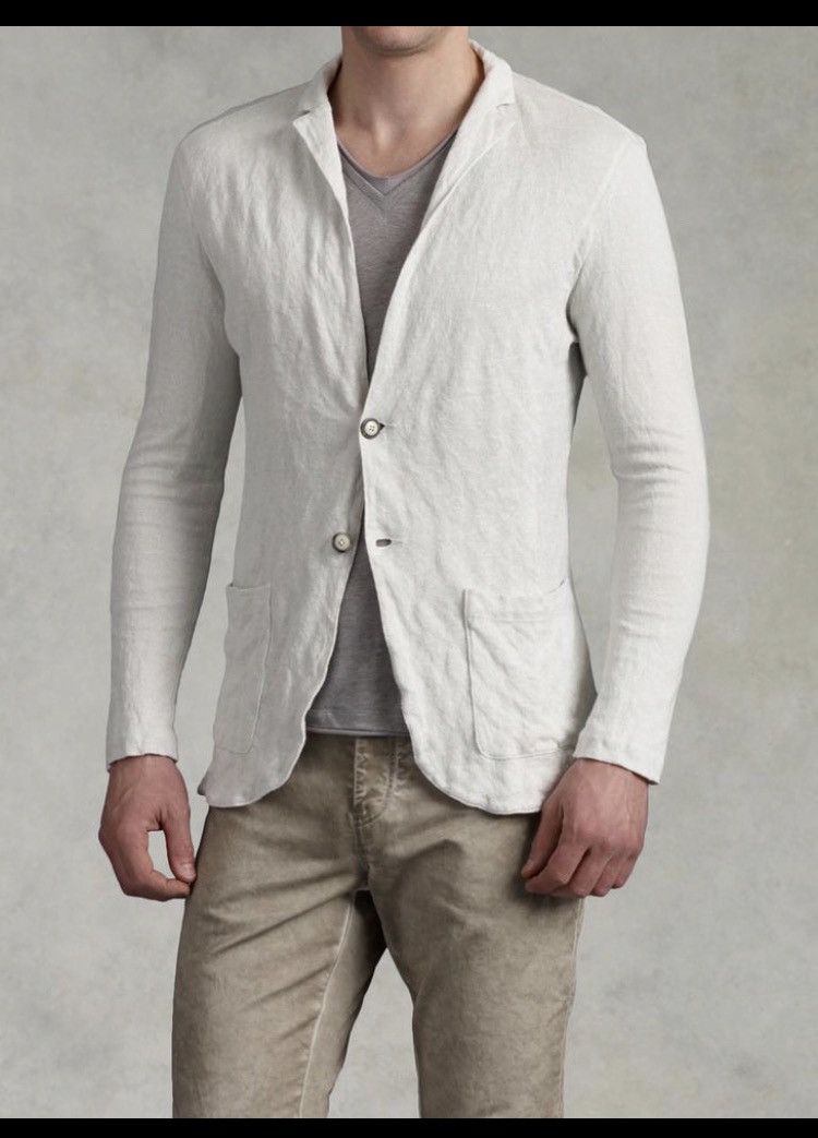 John Varvatos Crinkled linen sweater jacket. Small Size US S / EU 44-46 / 1 - 1 Thumbnail