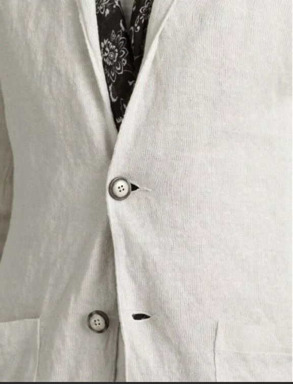 John Varvatos Crinkled linen sweater jacket. Small Size US S / EU 44-46 / 1 - 6 Thumbnail