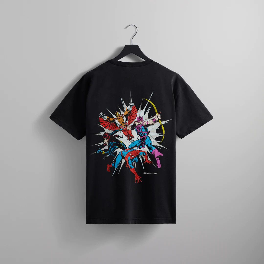 Kith Kith Marvel Spider-Man Avengers Vintage Tee Black | Grailed