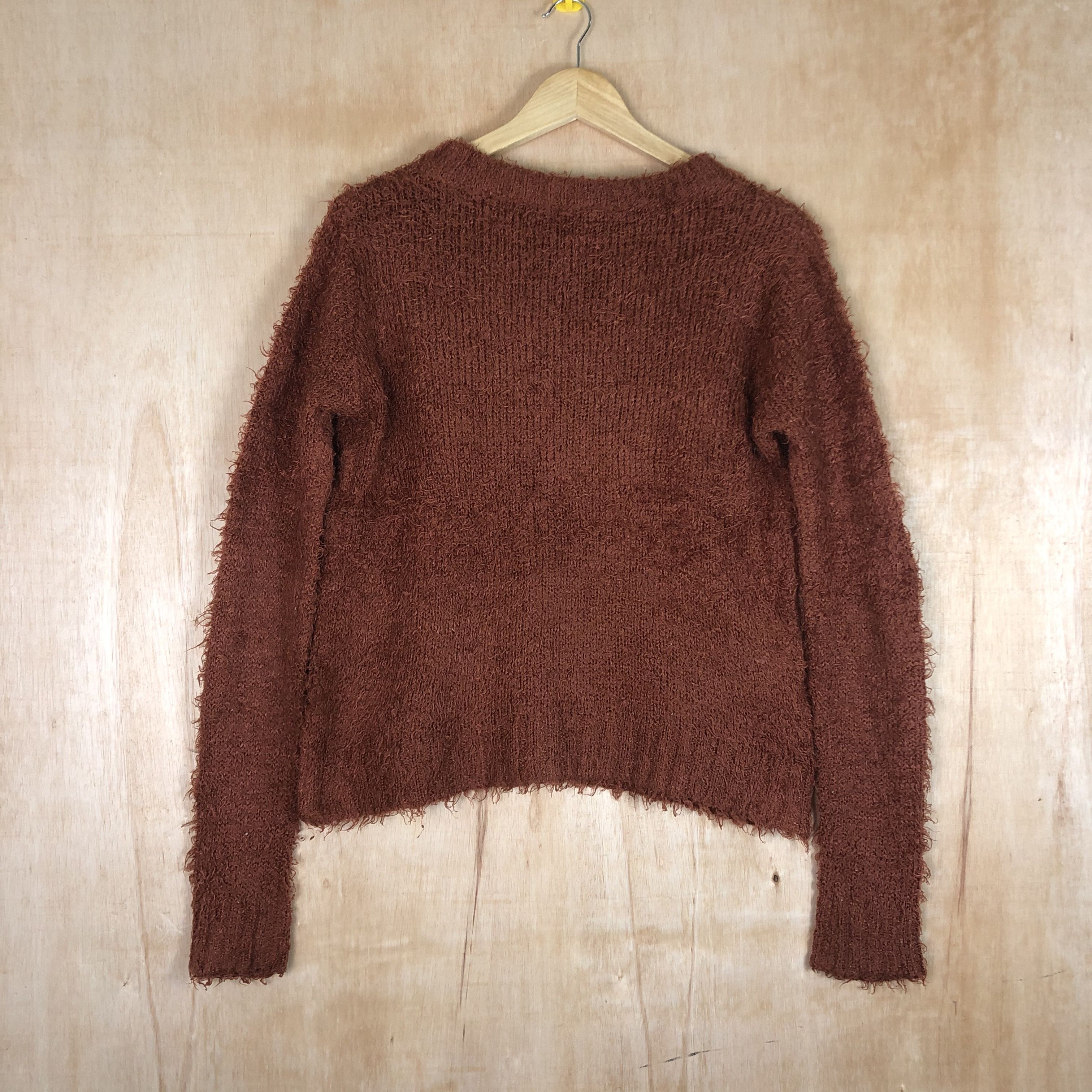 Homespun Knitwear DLL Creer Brown fur shag shaggy Mohair Knitwear #c056 Size US M / EU 48-50 / 2 - 10 Thumbnail