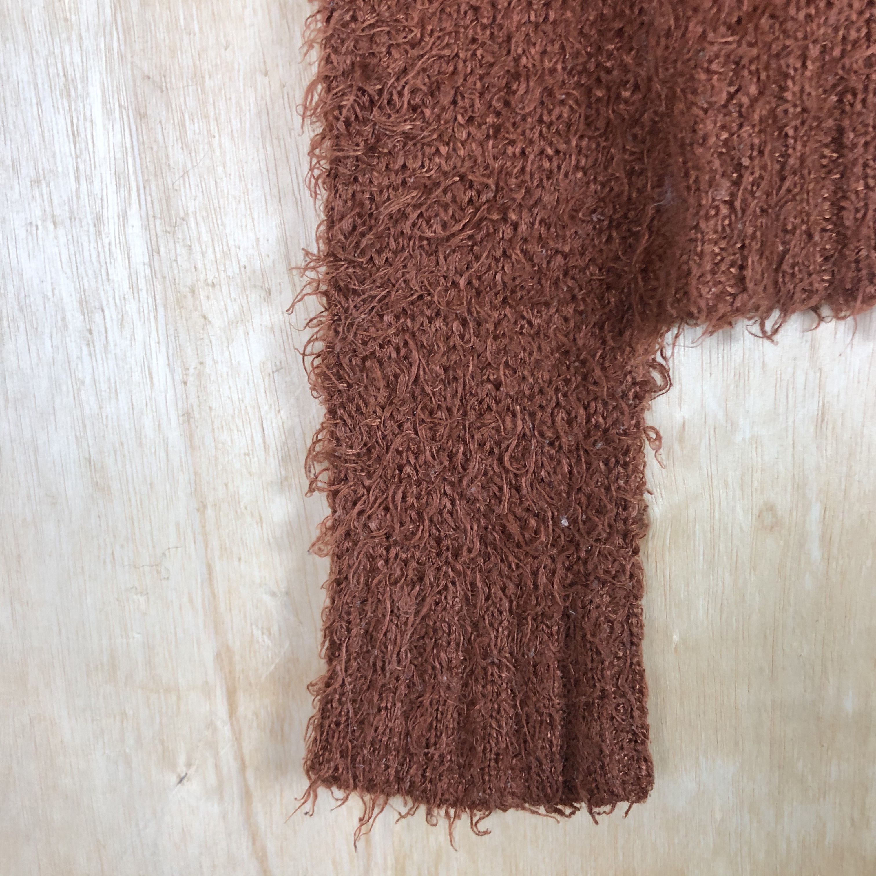 Homespun Knitwear DLL Creer Brown fur shag shaggy Mohair Knitwear #c056 Size US M / EU 48-50 / 2 - 6 Thumbnail