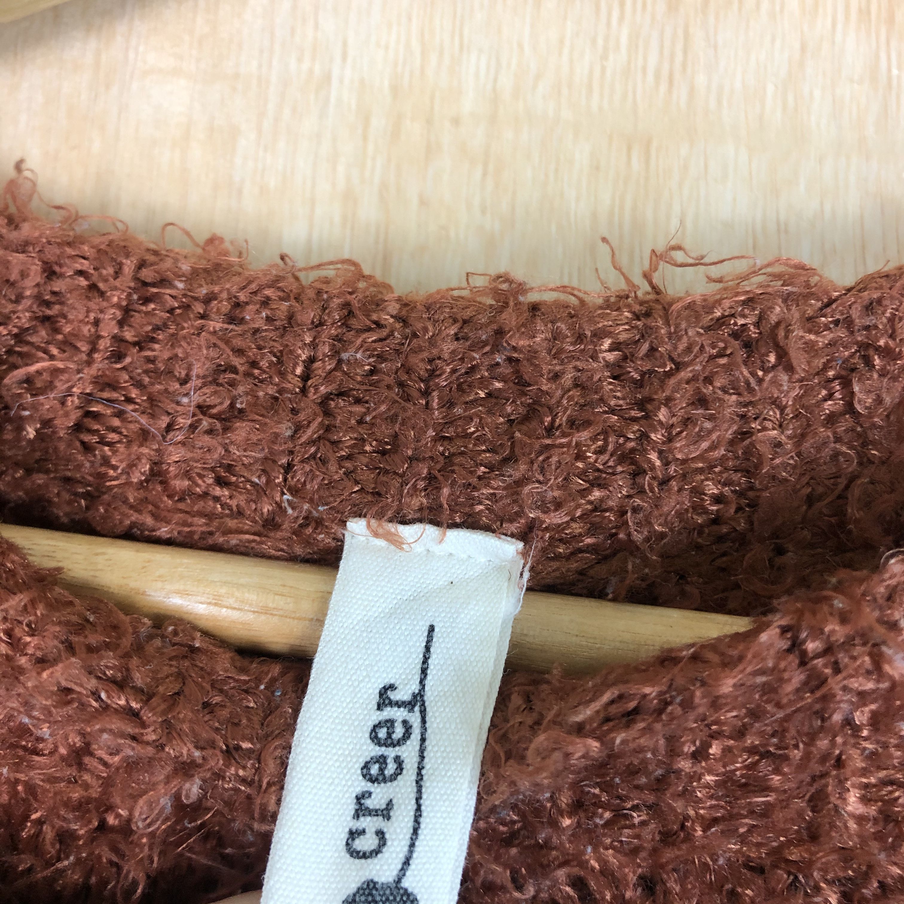 Homespun Knitwear DLL Creer Brown fur shag shaggy Mohair Knitwear #c056 Size US M / EU 48-50 / 2 - 9 Thumbnail