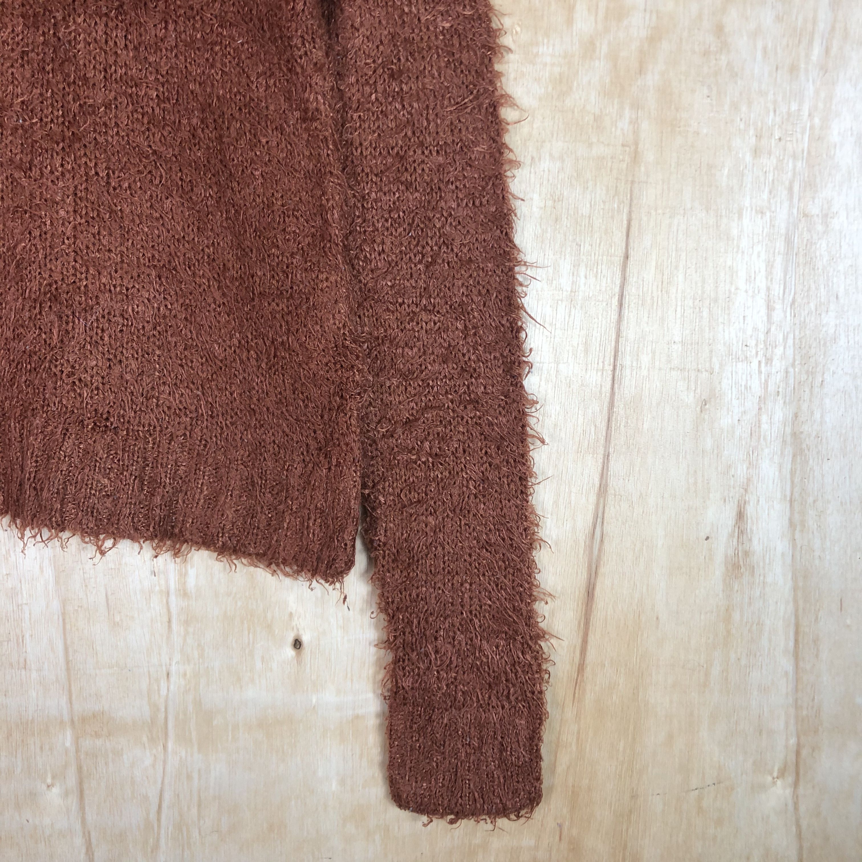 Homespun Knitwear DLL Creer Brown fur shag shaggy Mohair Knitwear #c056 Size US M / EU 48-50 / 2 - 5 Thumbnail