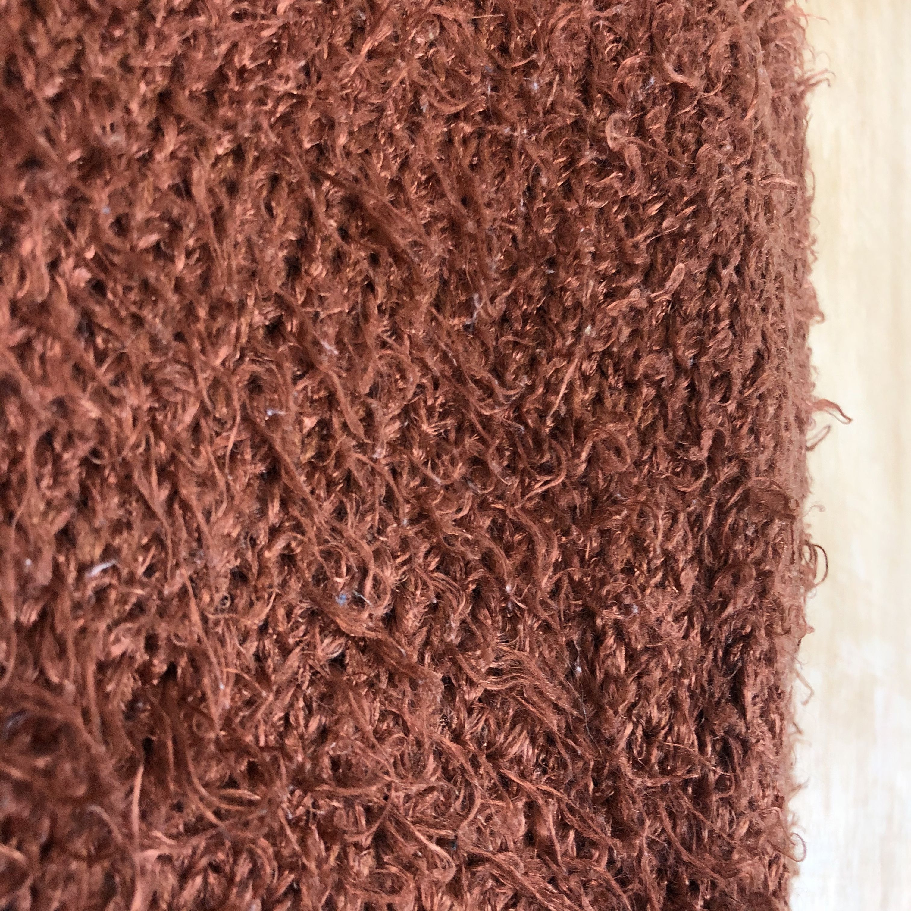 Homespun Knitwear DLL Creer Brown fur shag shaggy Mohair Knitwear #c056 Size US M / EU 48-50 / 2 - 8 Thumbnail