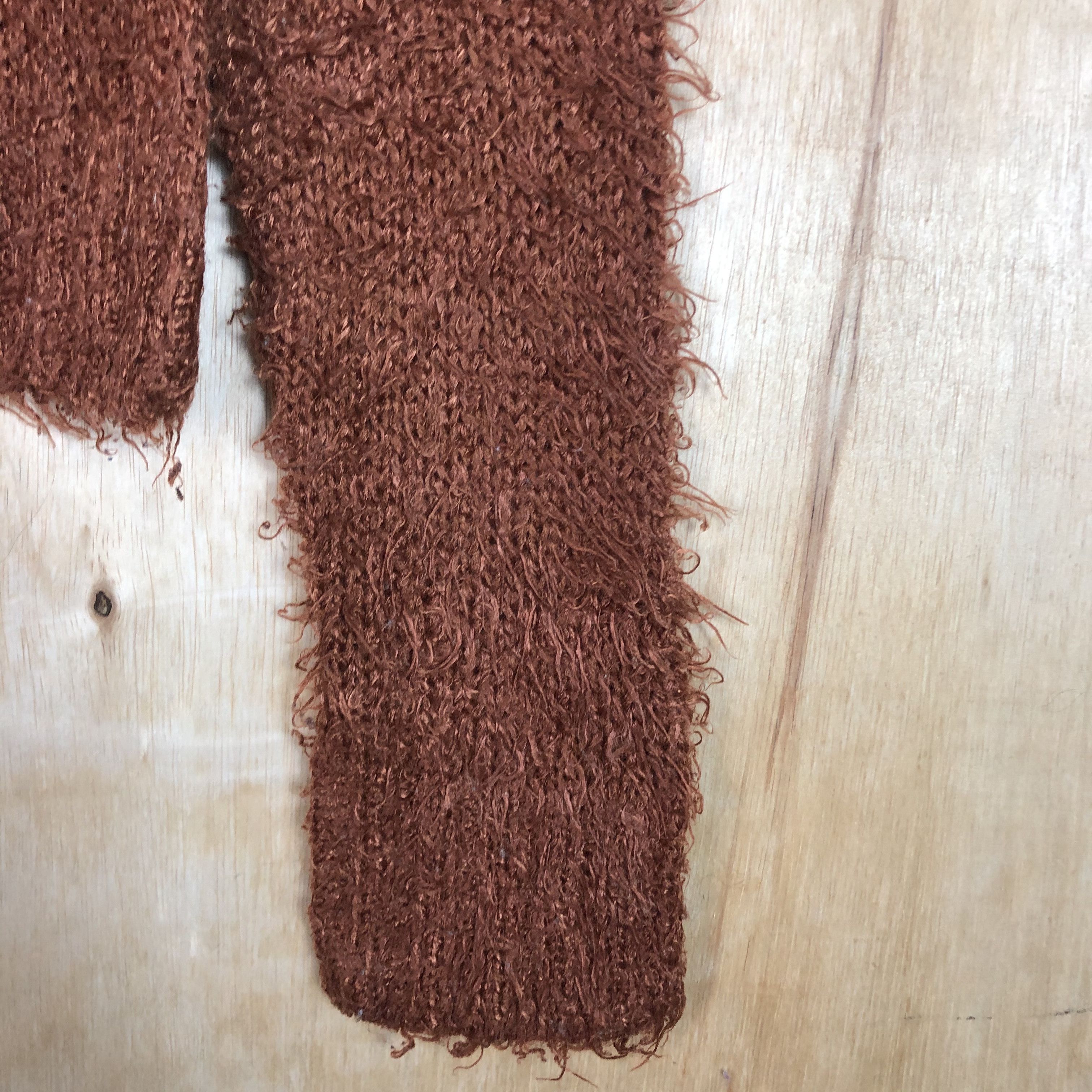 Homespun Knitwear DLL Creer Brown fur shag shaggy Mohair Knitwear #c056 Size US M / EU 48-50 / 2 - 4 Thumbnail