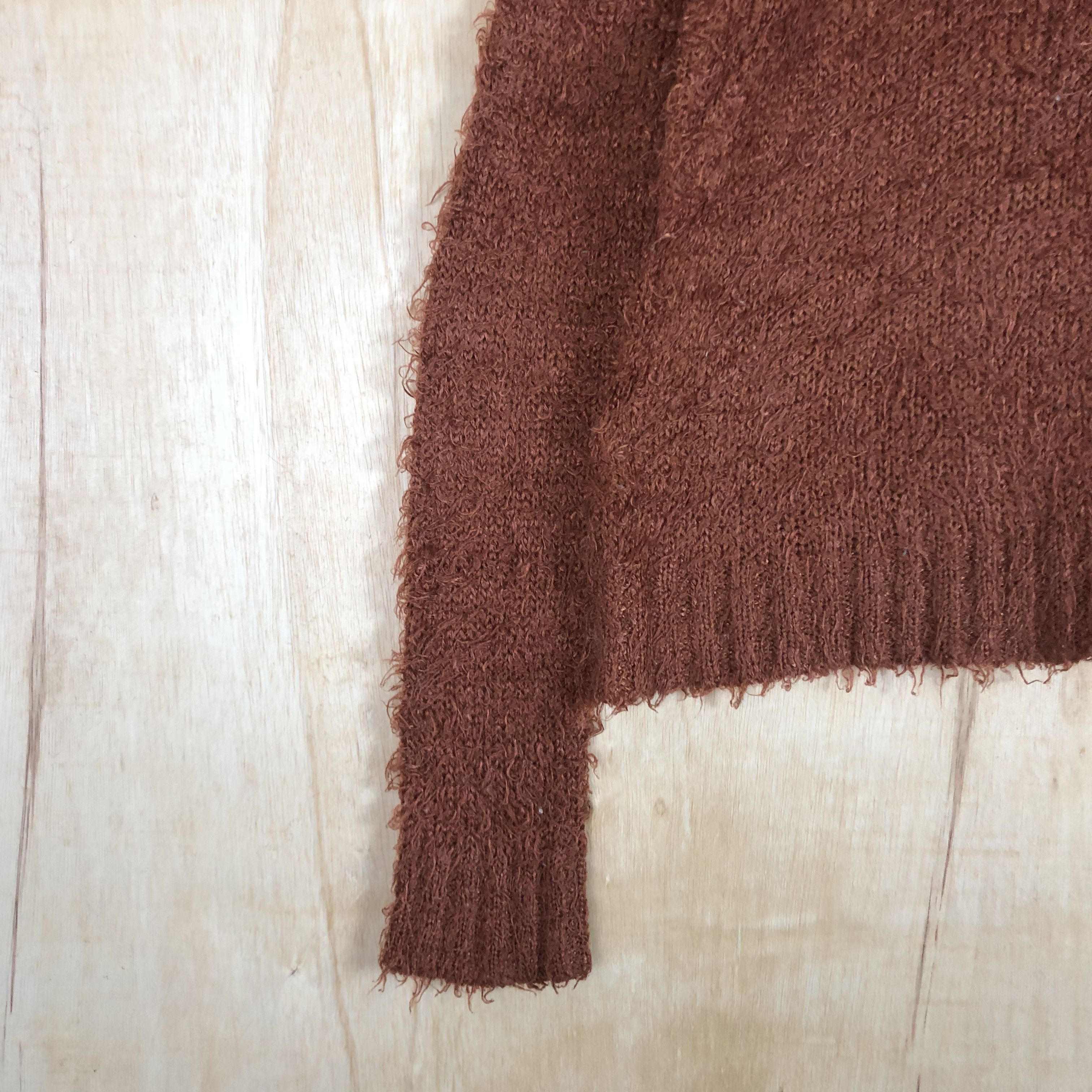 Homespun Knitwear DLL Creer Brown fur shag shaggy Mohair Knitwear #c056 Size US M / EU 48-50 / 2 - 7 Thumbnail