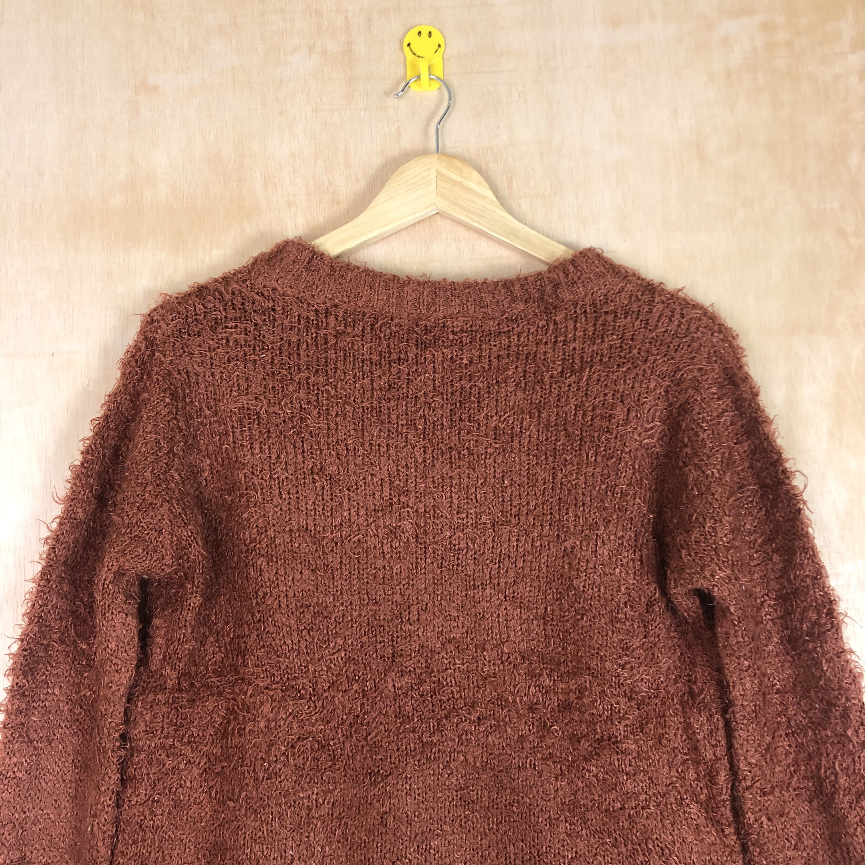 Homespun Knitwear DLL Creer Brown fur shag shaggy Mohair Knitwear #c056 Size US M / EU 48-50 / 2 - 11 Thumbnail