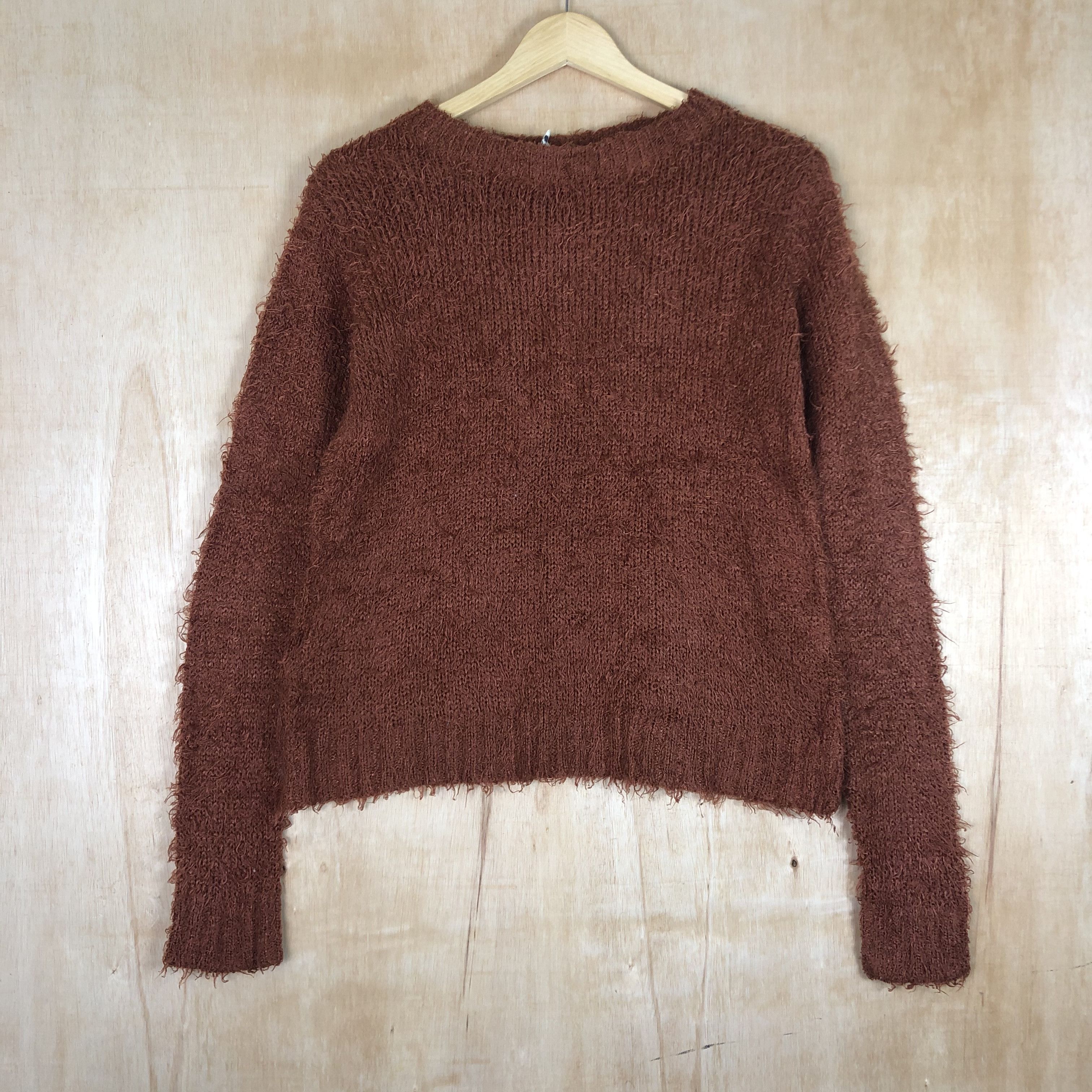 Homespun Knitwear DLL Creer Brown fur shag shaggy Mohair Knitwear #c056 Size US M / EU 48-50 / 2 - 1 Thumbnail