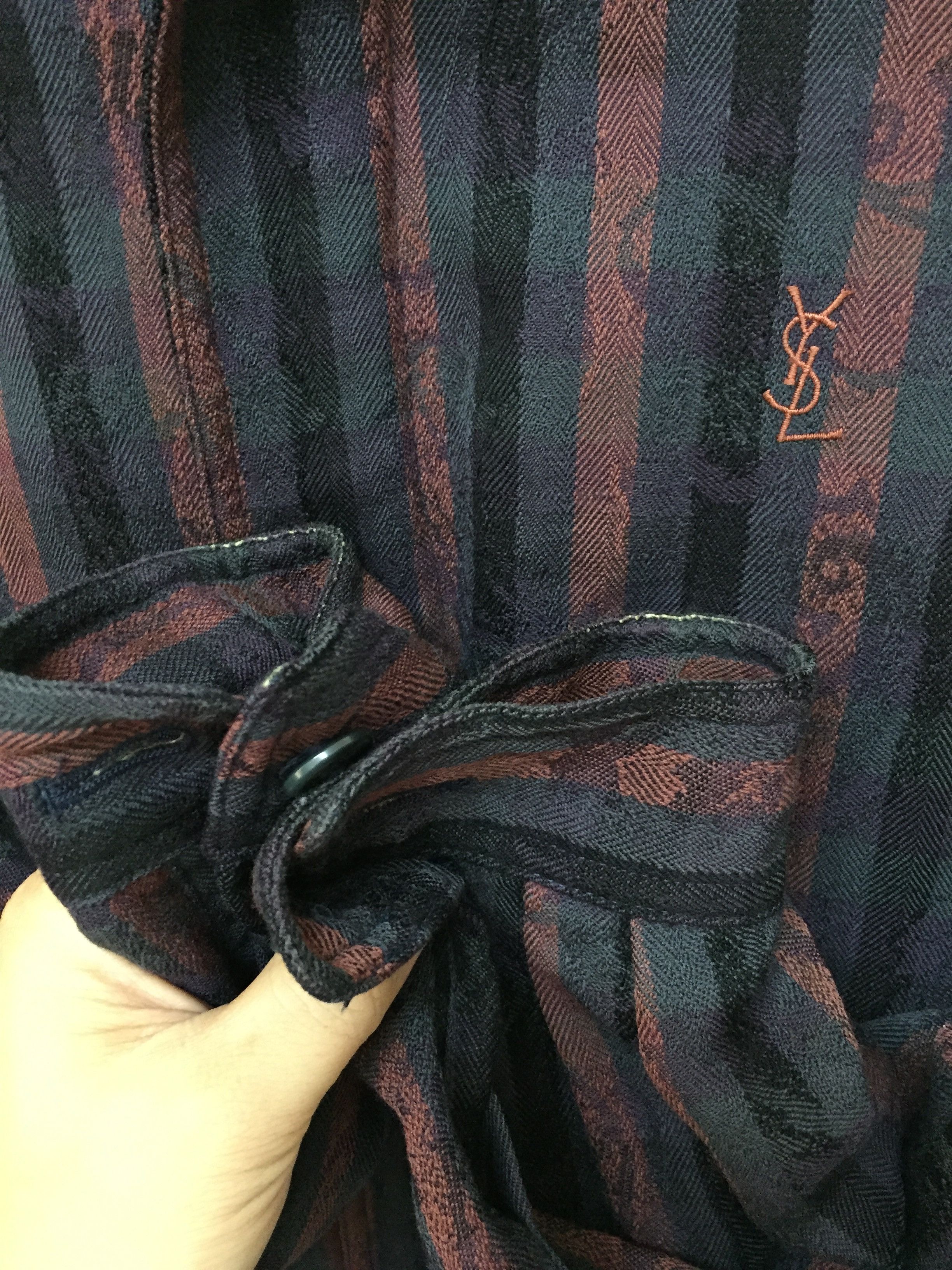 Yves Saint Laurent 90's YSL herringbone floral tribal jacket Size US L / EU 52-54 / 3 - 11 Thumbnail